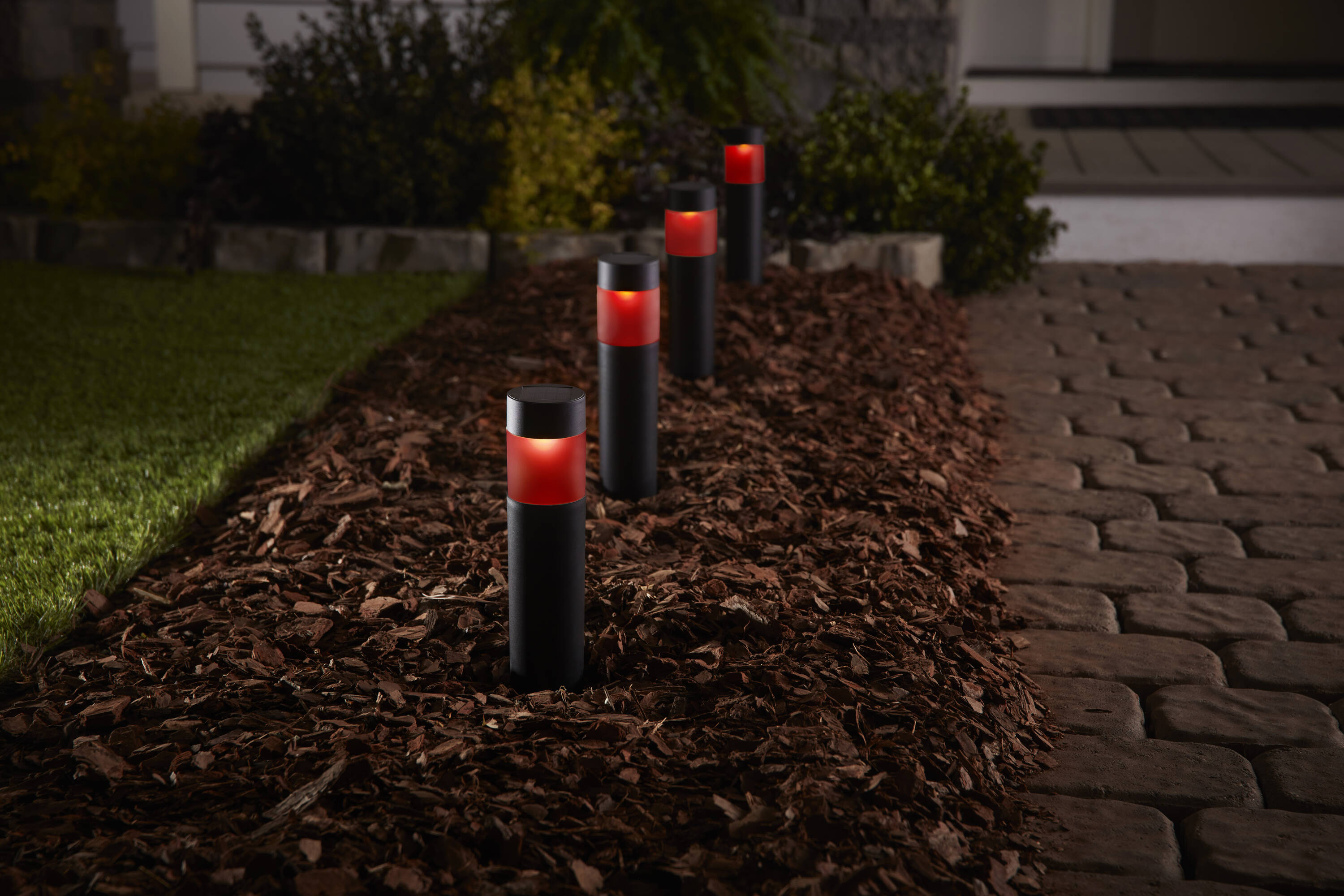 Harbor Breeze 4-Pack 3-Lumen 2-Watt Black Solar LED Outdoor