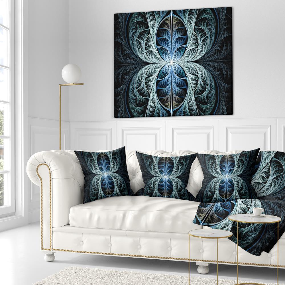 Designart CU15883-18-18 18-in x 18-in Blue Indoor Decorative Pillow