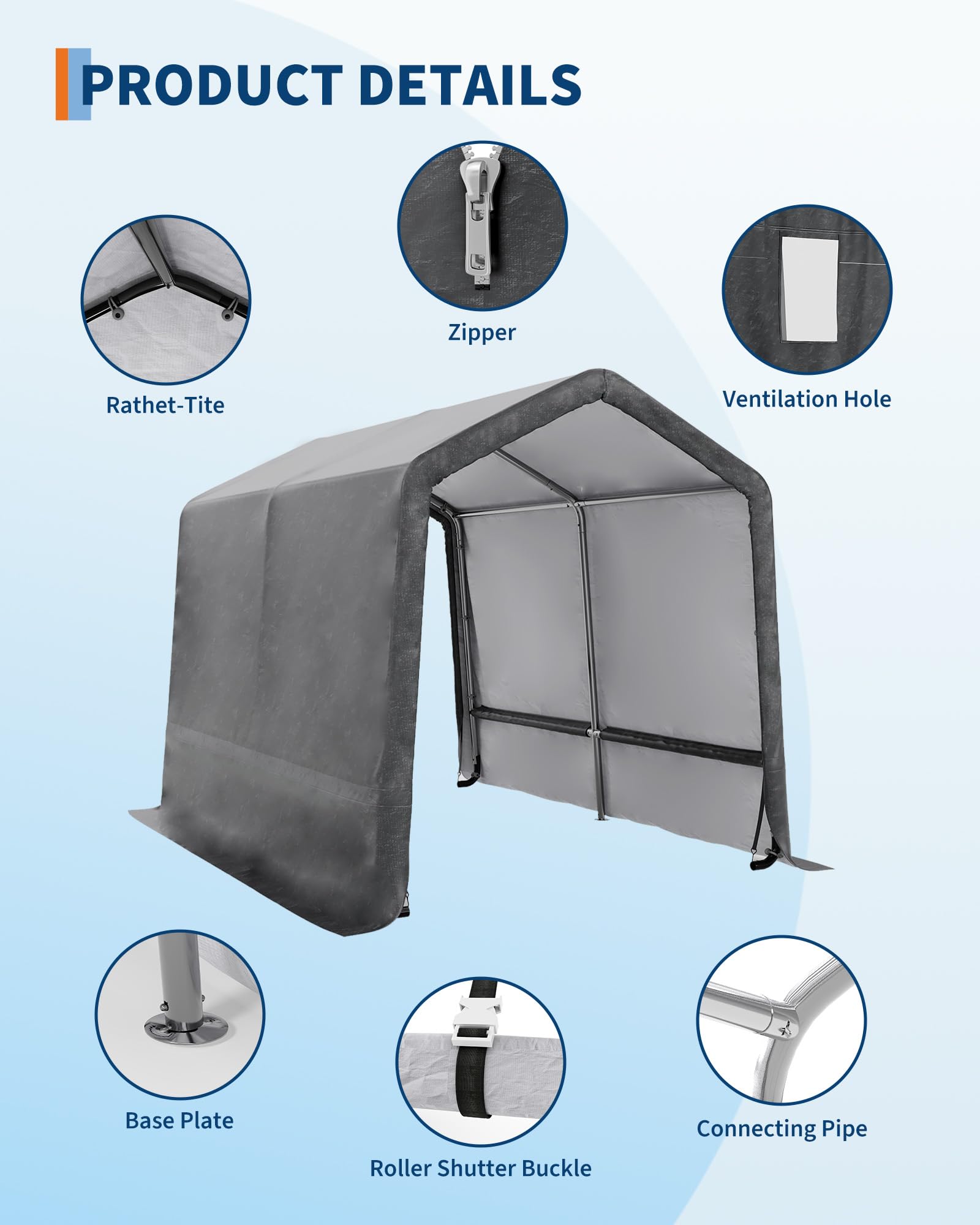 Garvee LYU01PPG-33AHBAJR Metal-Storage-Buildings-Sheds - View #5
