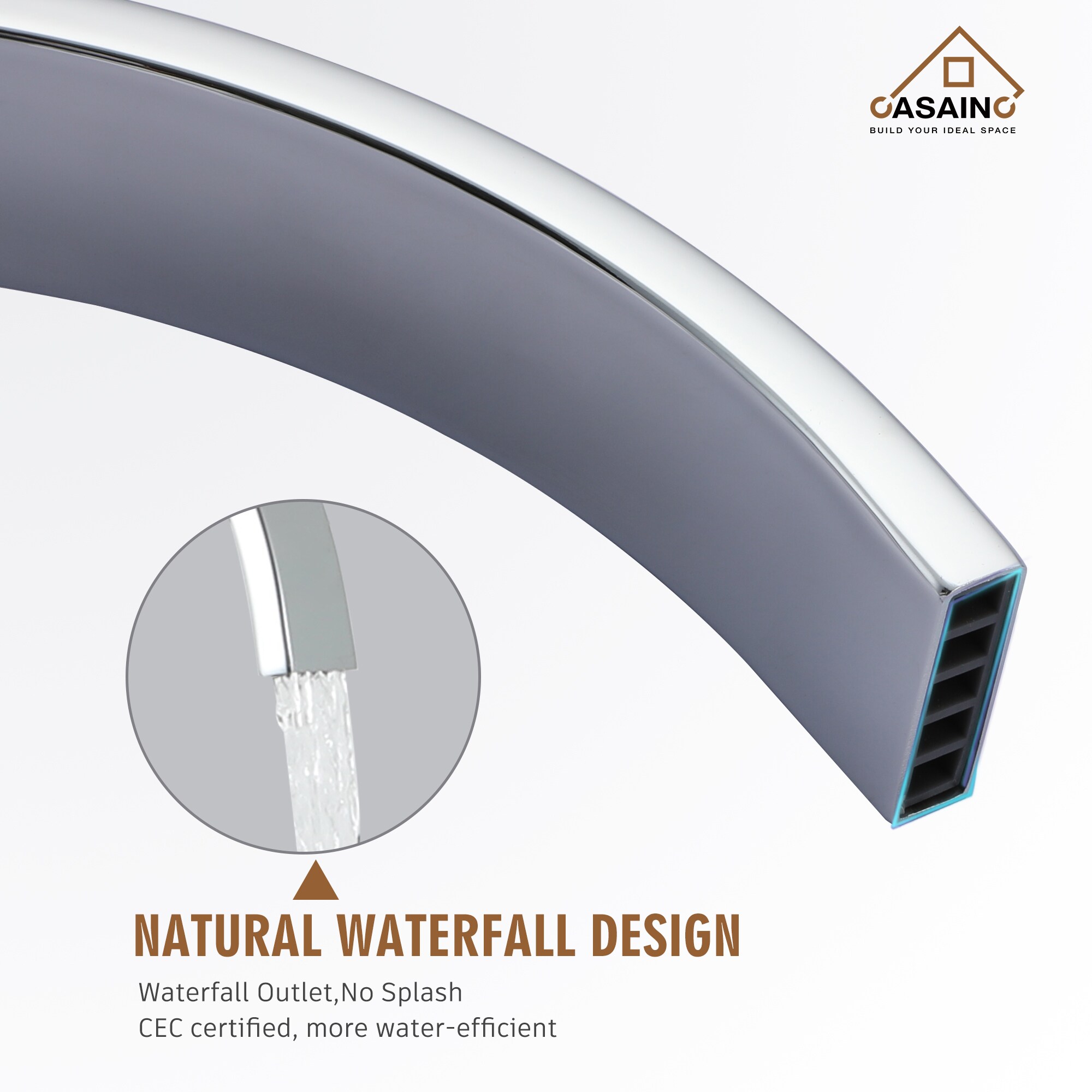 CASAINC TC15-CP Roman-Tub-Faucets - View #7