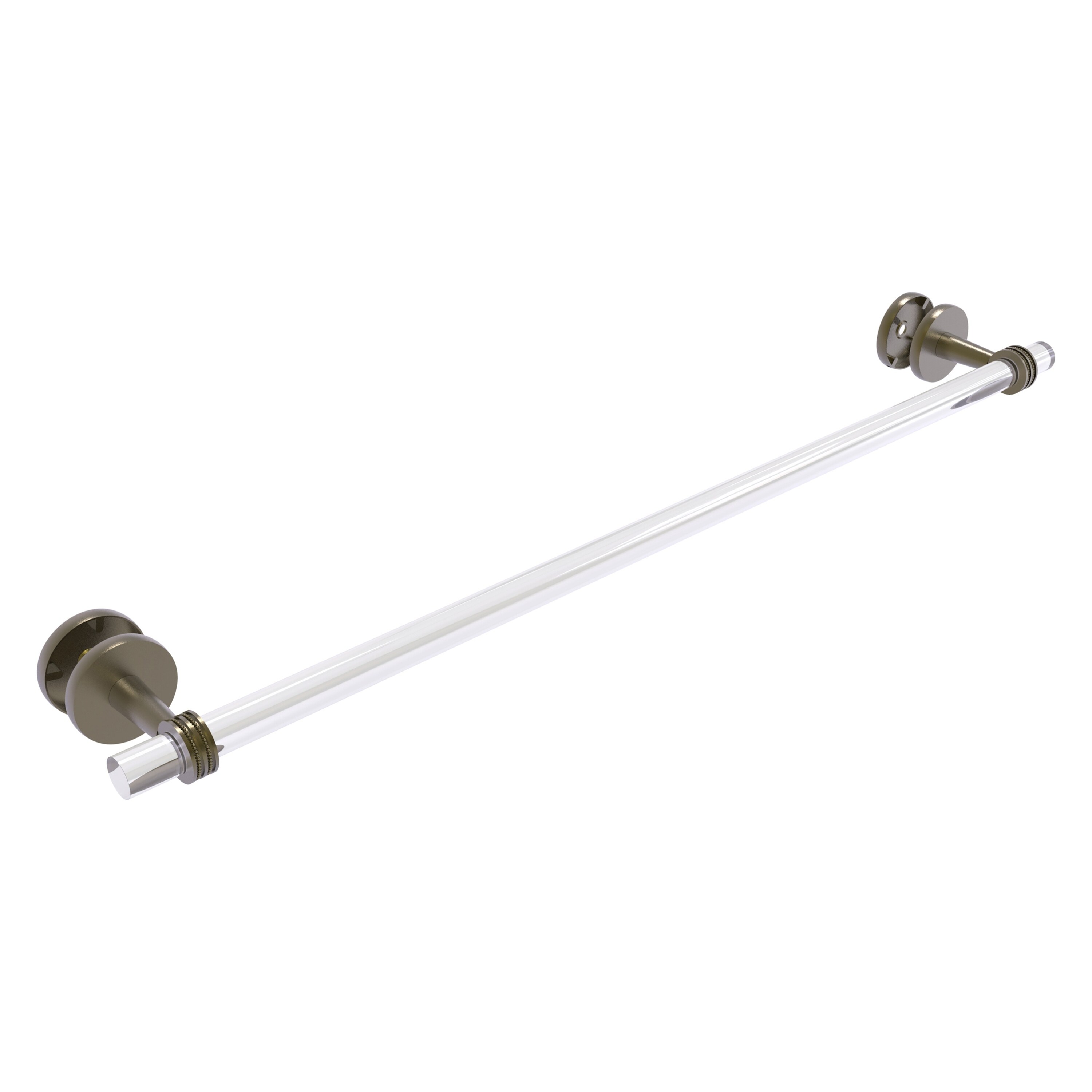 Allied Brass CV-41D-SM-30-ABR Clearview 30-in Antique Brass Wall mount Single Towel Bar