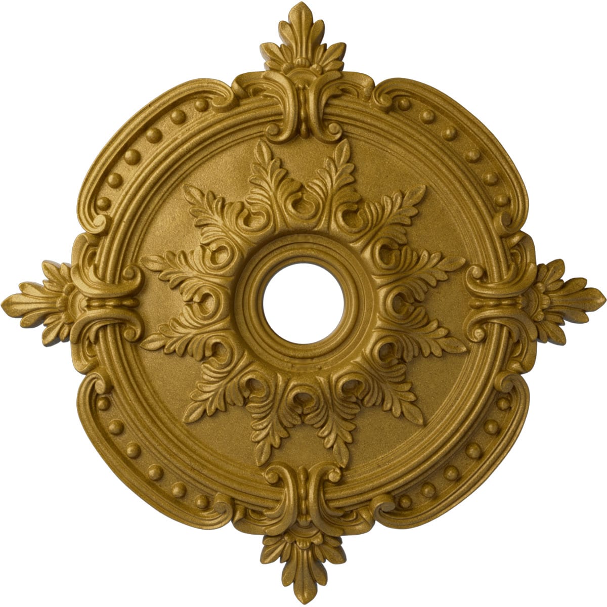 Ekena Millwork CM28BEPGS Benson Classic 28.375-in W x 28.375-in L Painted Pharaohs Gold Polyurethane Whole Ceiling Medallion