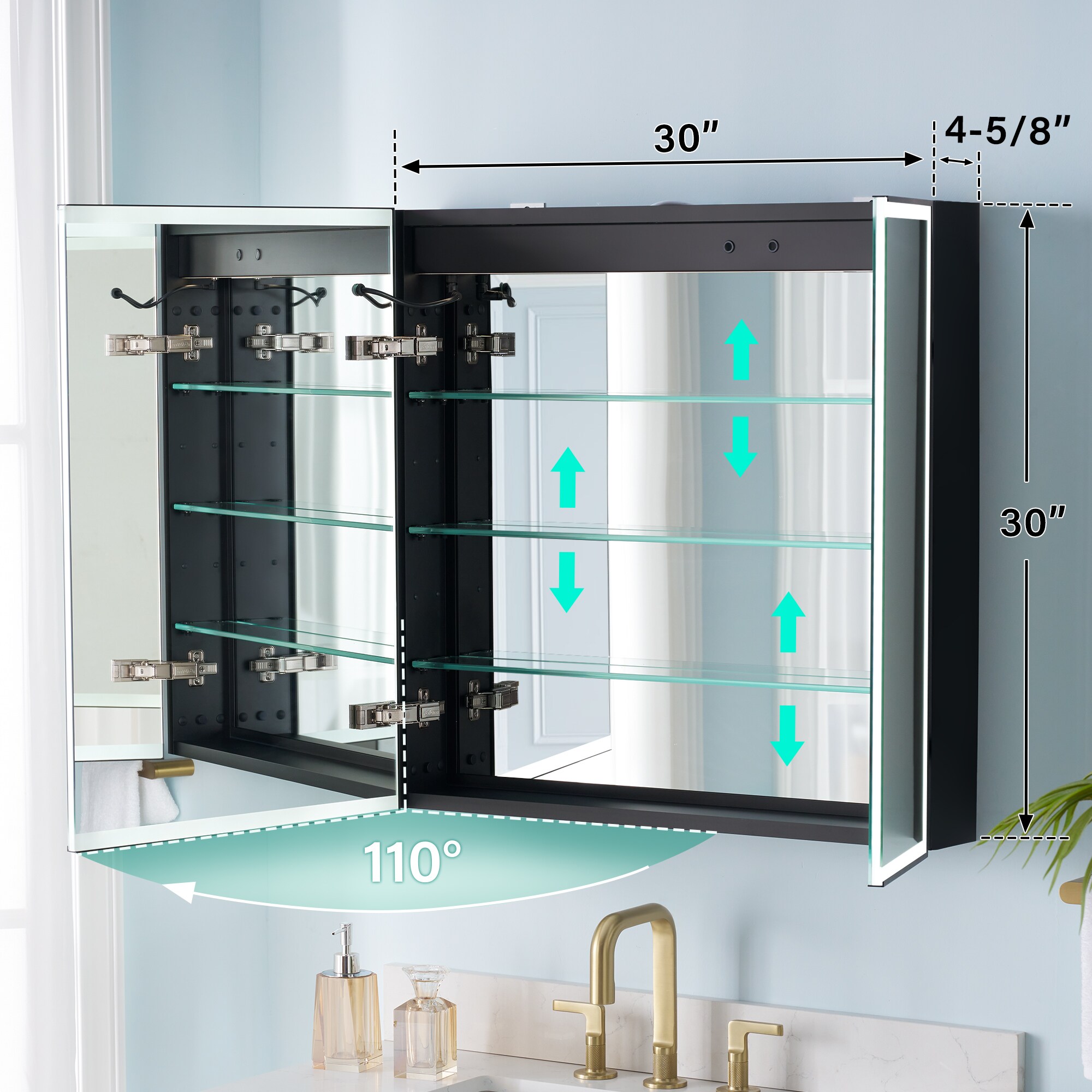 WELLFOR W12MCL3030 Bathroom-Medicine-Cabinets - View #13