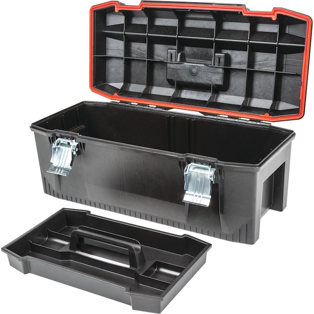 CRAFTSMAN Pro 28-in Black Plastic Lockable Tool Box in the Portable Tool  Boxes department at