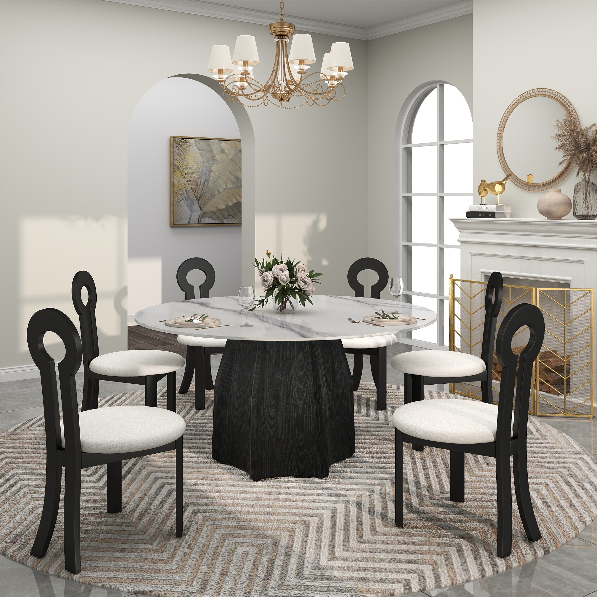 BuotiqHom DH-AT-150W-7B Dining-Tables - View #5