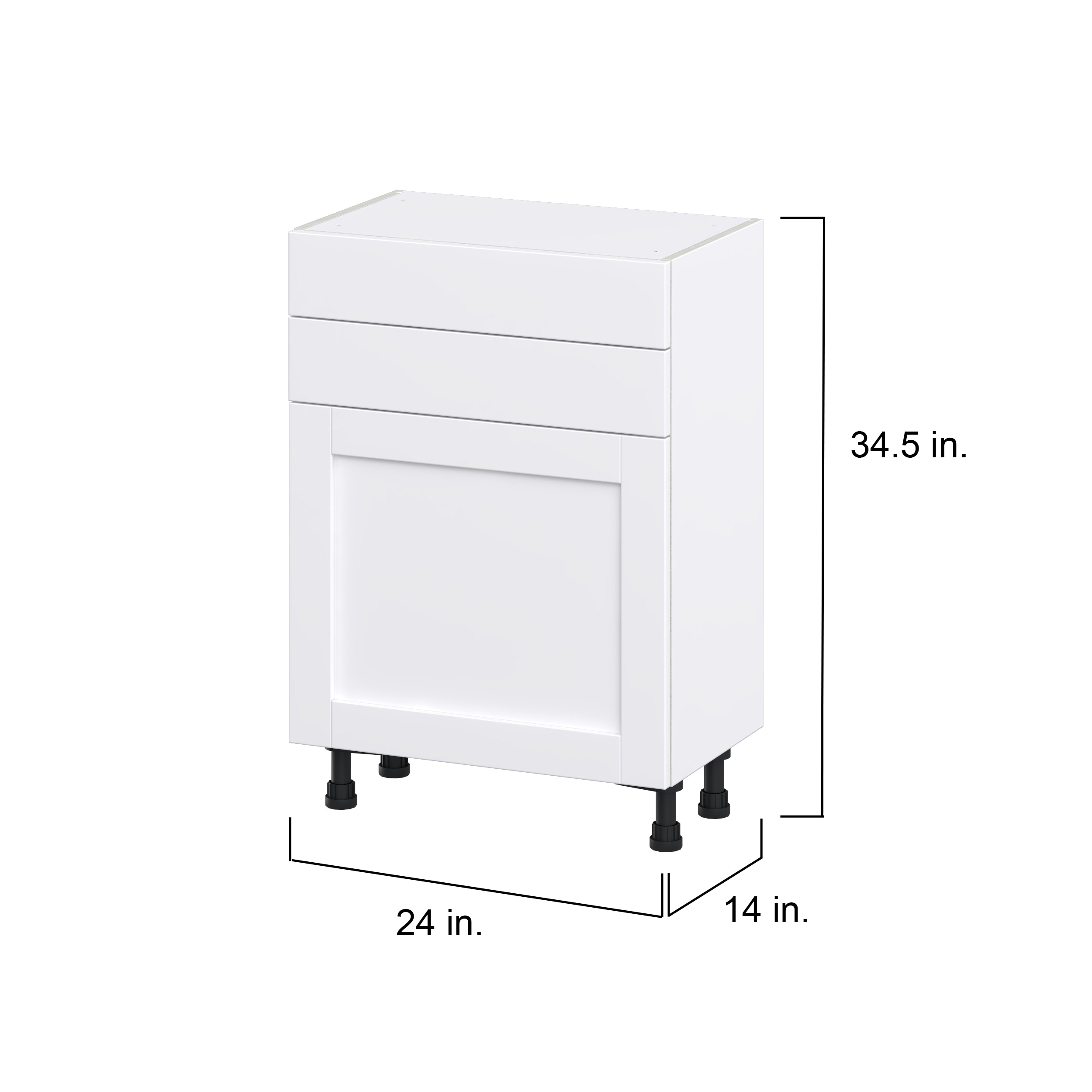 Hugo&Borg Rosemont 24-in W x 34.5-in H x 14.88-in D Glacier White Door ...