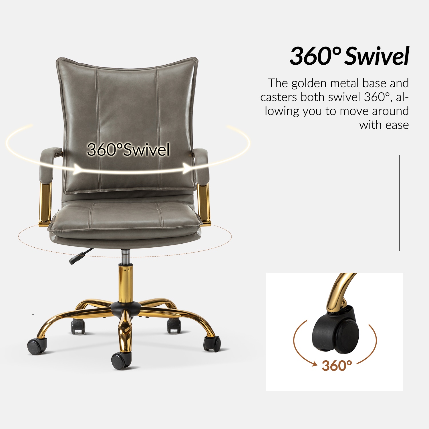 14 Karat Home OFHT0417-GREY Office-Chairs - View #5