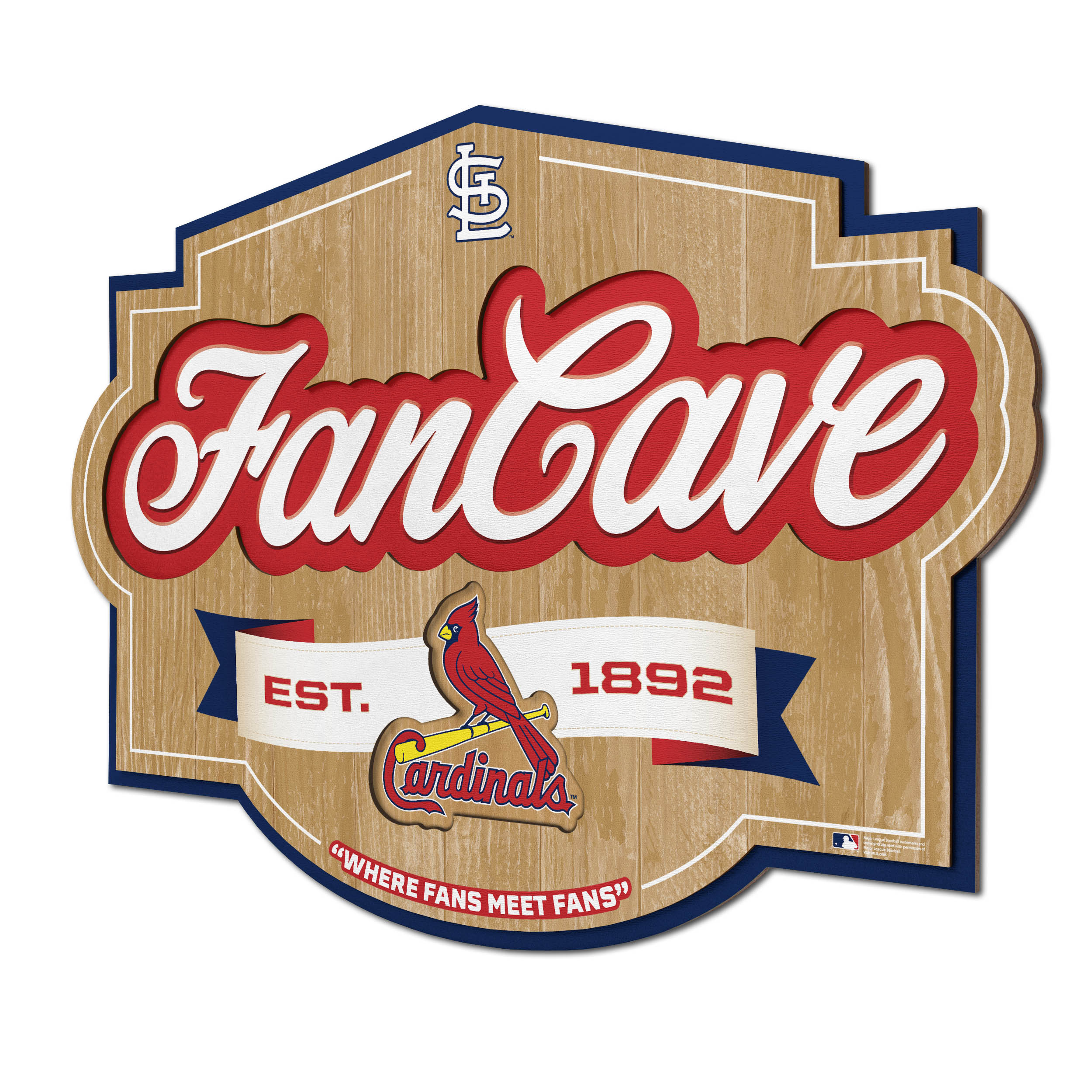  Fan Creations MLB St. Louis Cardinals 12 Baseball Shaped Sign  : Sports & Outdoors