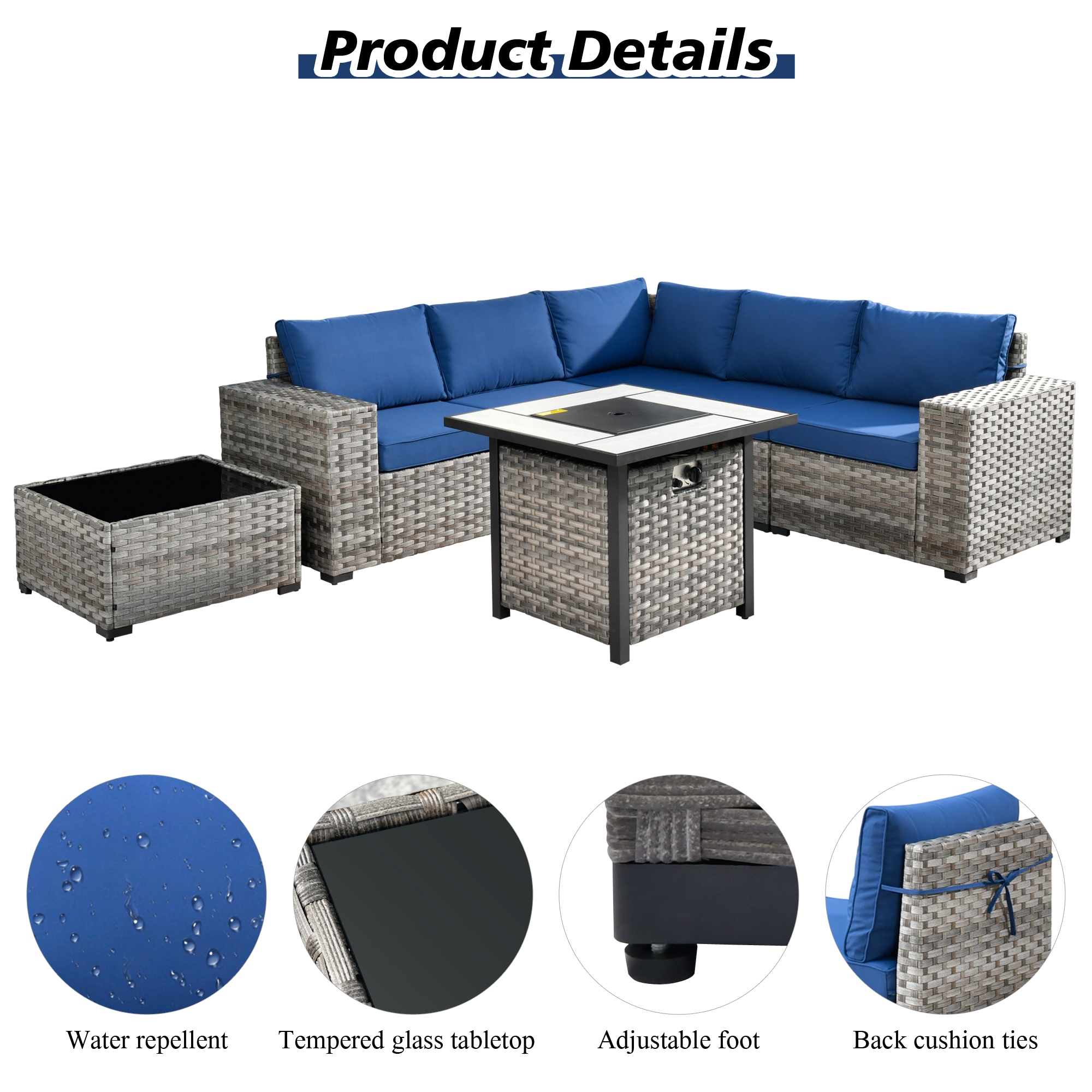 Pouuin SFPBBR707 Patio-Sofas-Daybeds - View #2