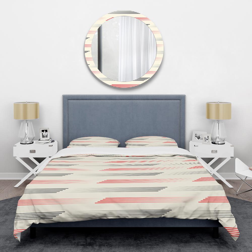 Designart BED24128-T 3 -Piece Pink Twin Duvet cover Set