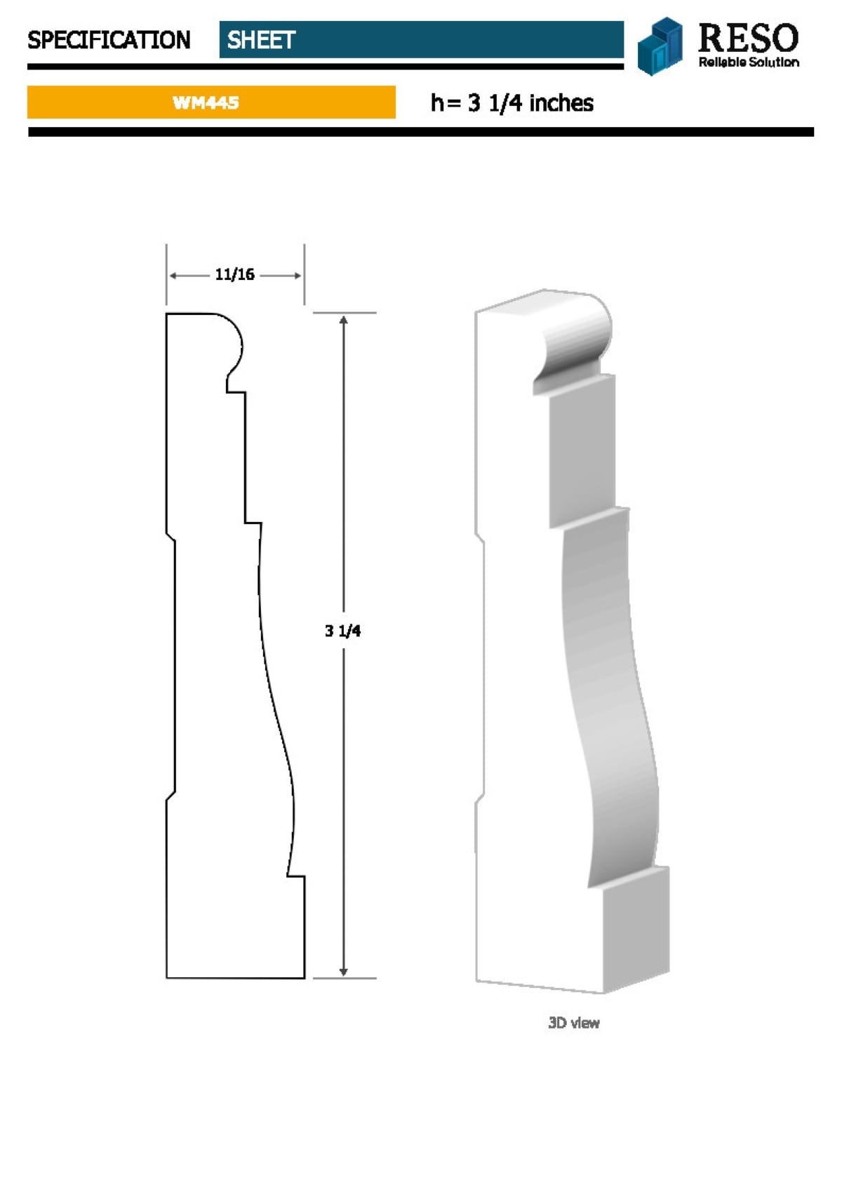 RESO RMC-445-85-20 Door-Casing-Kits - View #2