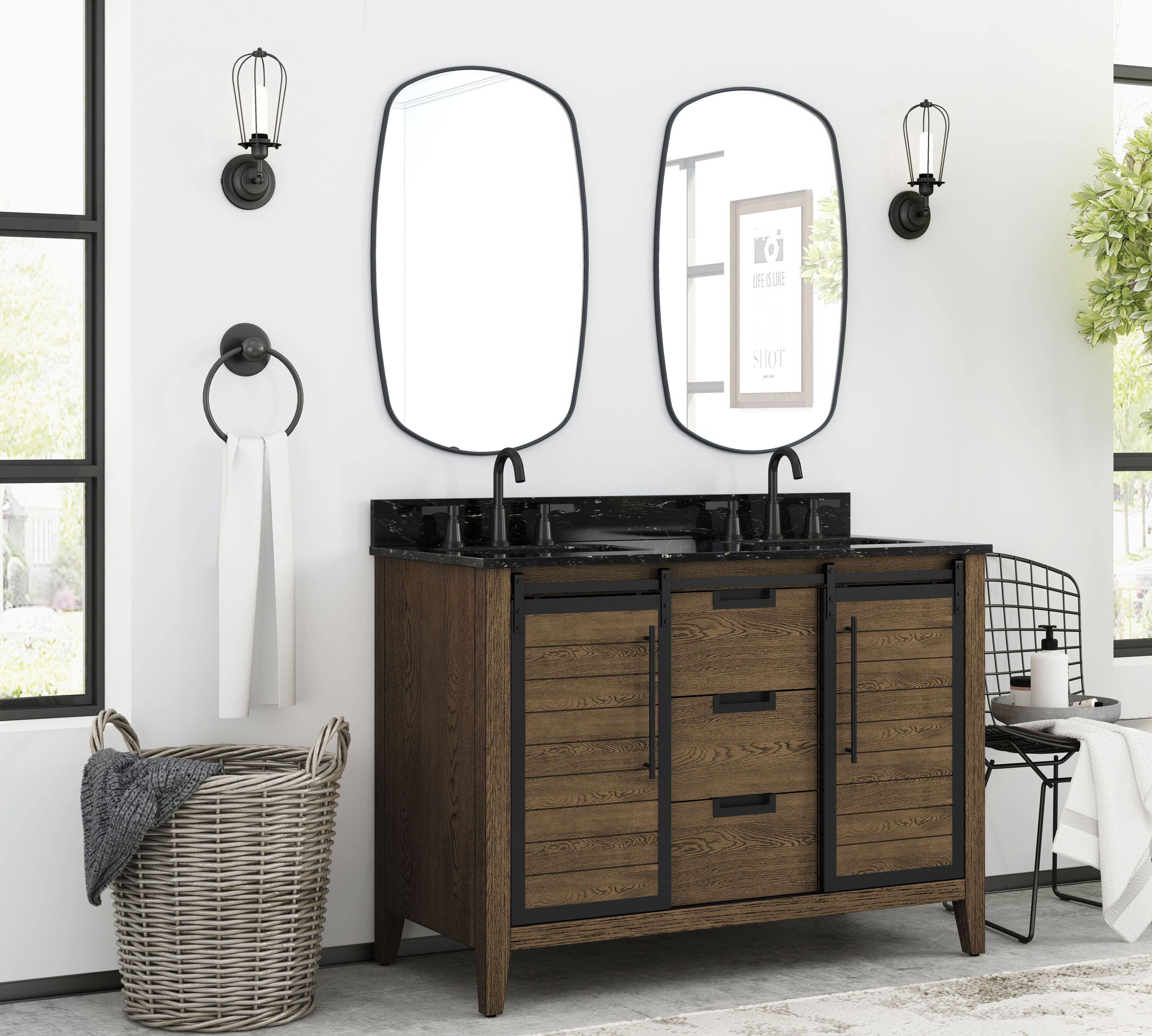 allen + roth TJ-0113V4822BR Bath-Vanity-Combo - View #7