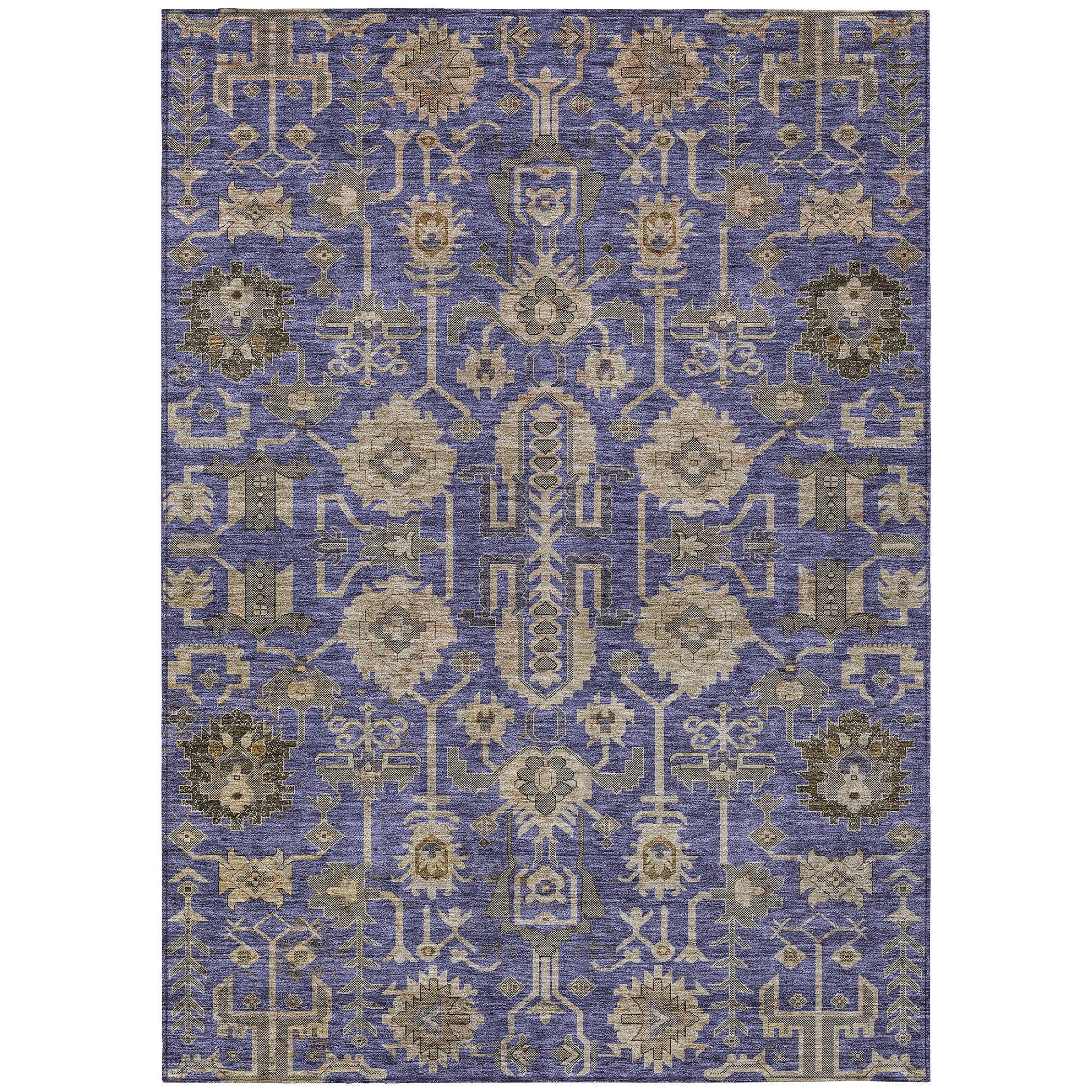 Addison Rugs ACN697PP10X14 Chantille ACN697PP 10 x 14 (ft) Polyester Purple Rectangular Indoor/Outdoor Geometric Machine washable Area rug