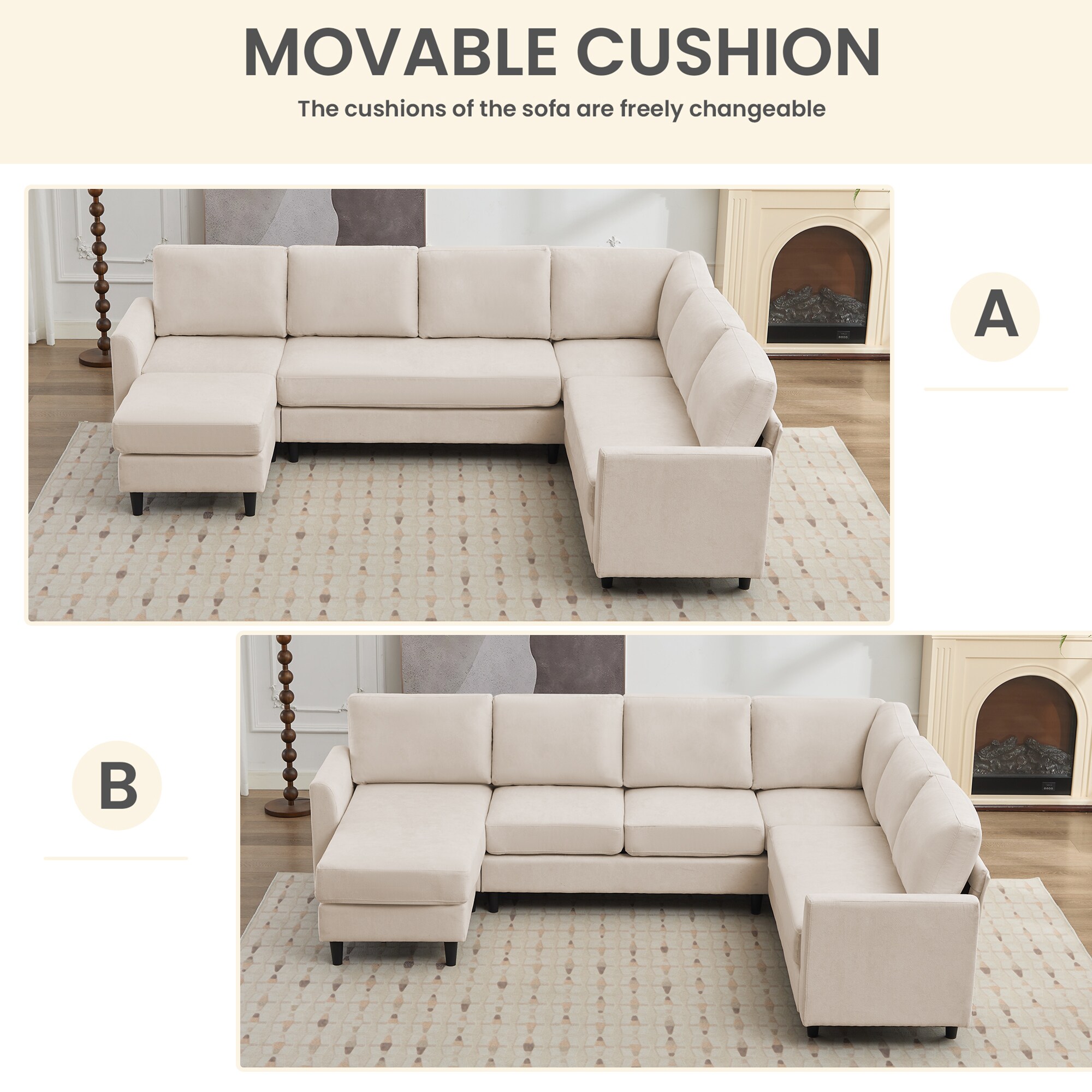 VOUA SAF-XNE4R2G-BE Sofas-Loveseats - View #18