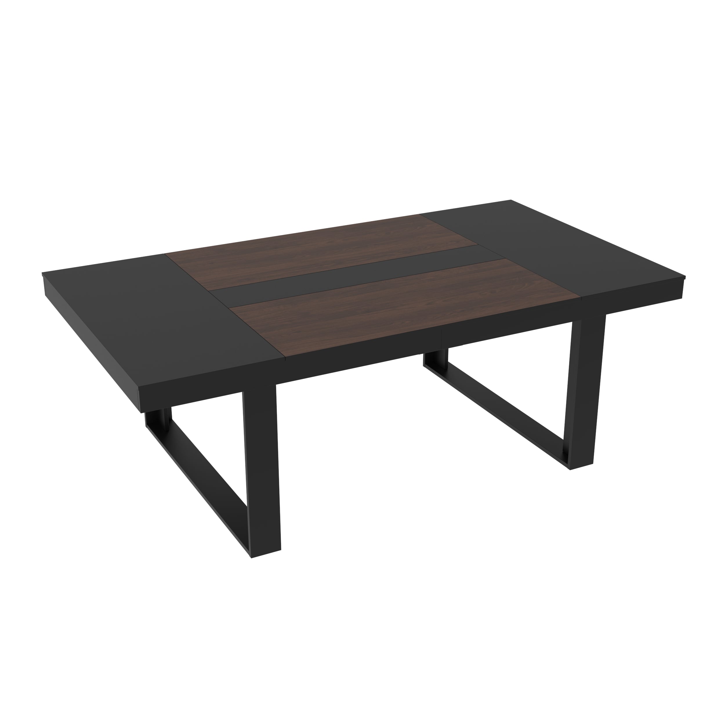 FUFU&GAGA Black Contemporary/Modern Dining Table, Mdf with