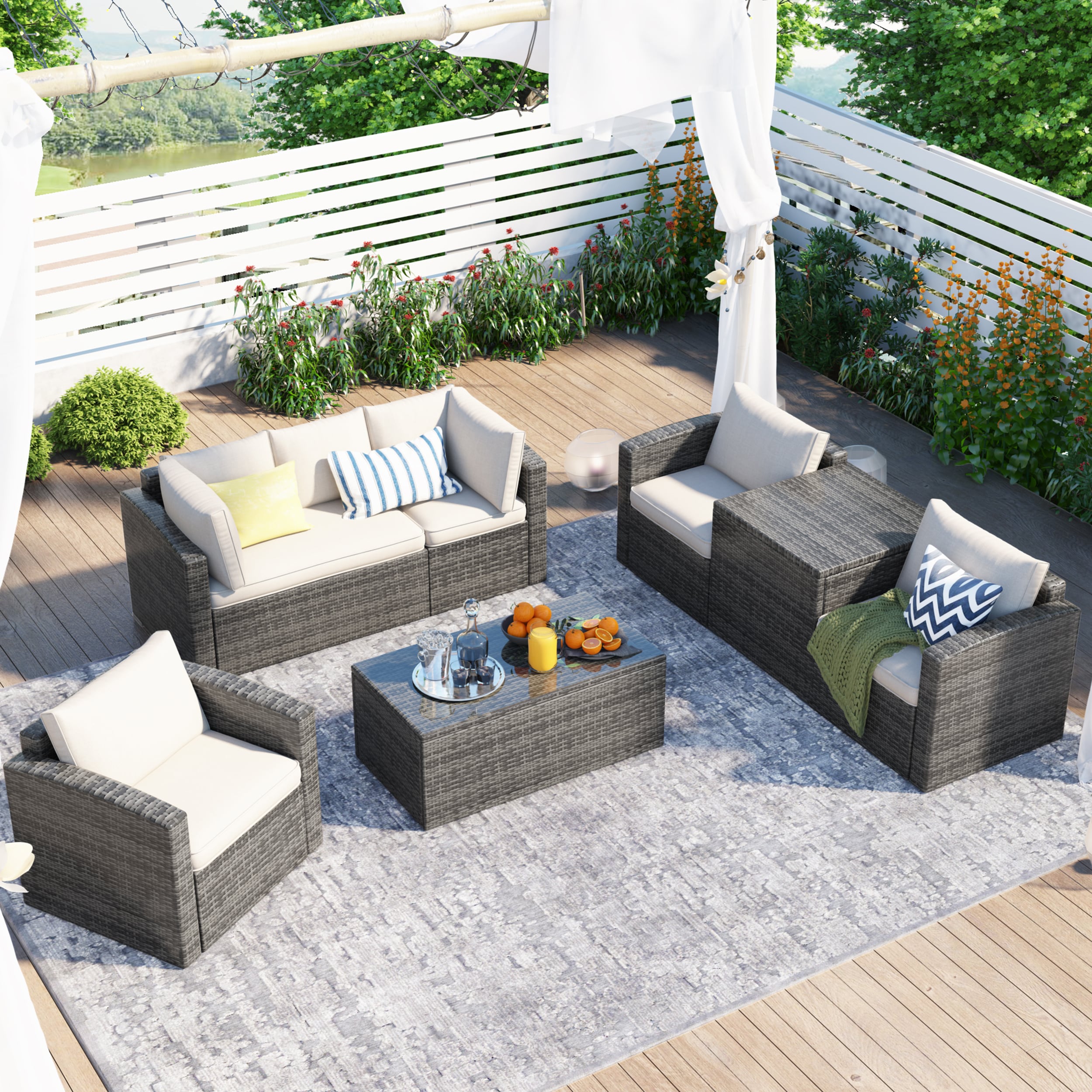 Clihome GOCH-FF1207AAK Patio-Conversation-Sets - View #2
