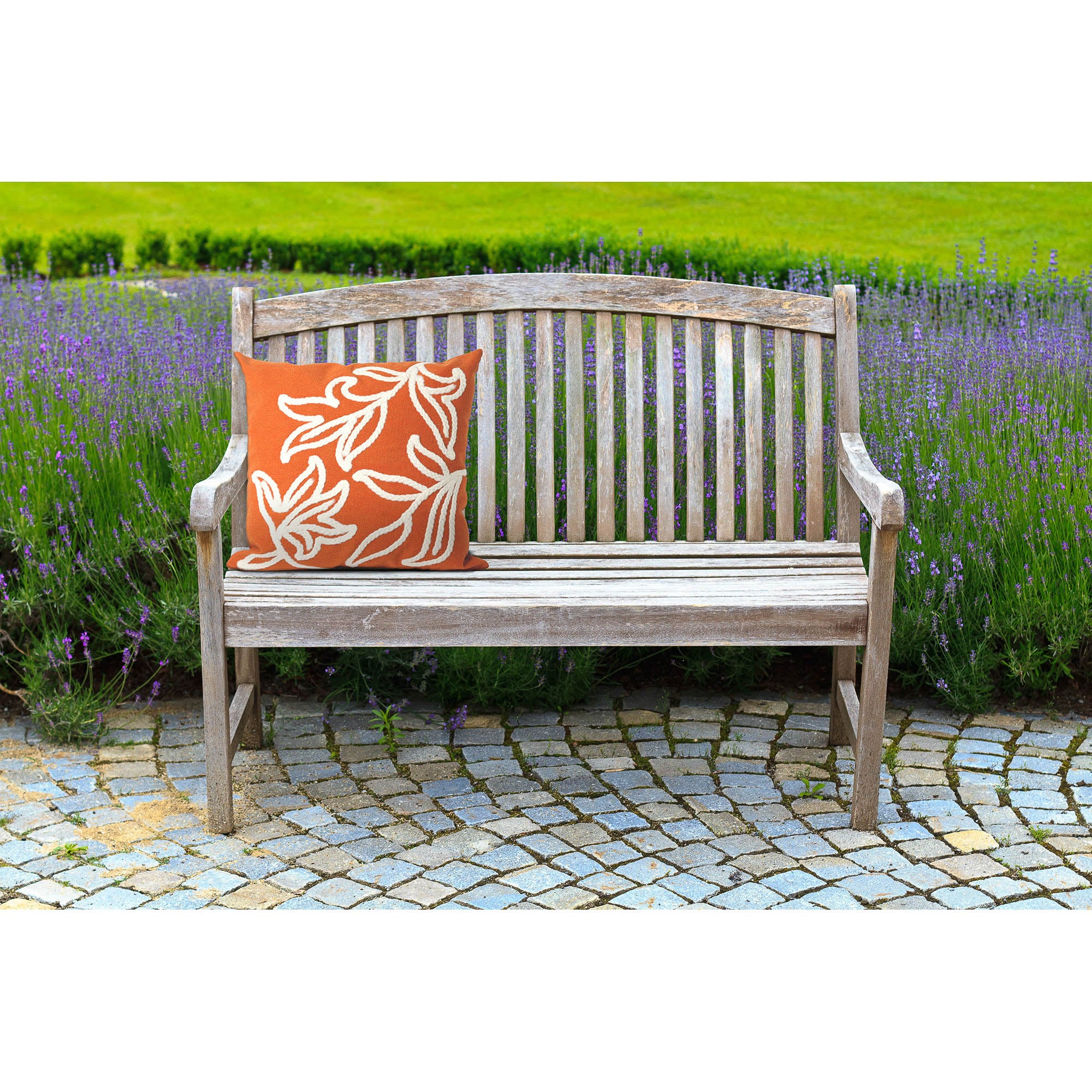 Liora Manne 7SA2S307617 Visions I 20-in x 20-in Orange Square Indoor Decorative Pillow
