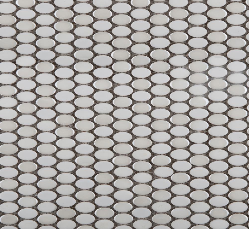Emser -Miletone 11-Pack White Porcelain Border Tile (12-in x 12-in)