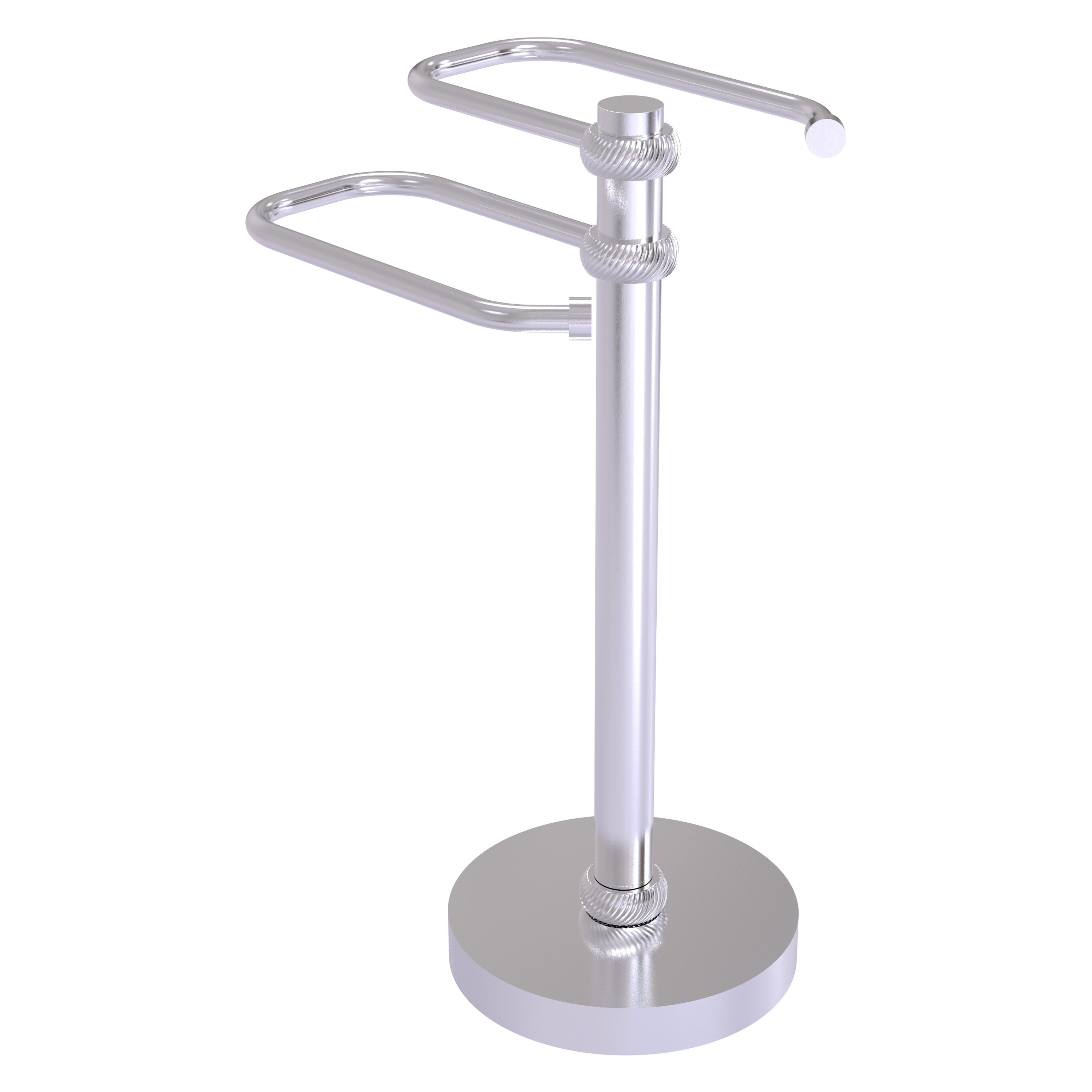 Allied Brass Satin Brass Freestanding Towel Rack 8.5-in x 21.5-in