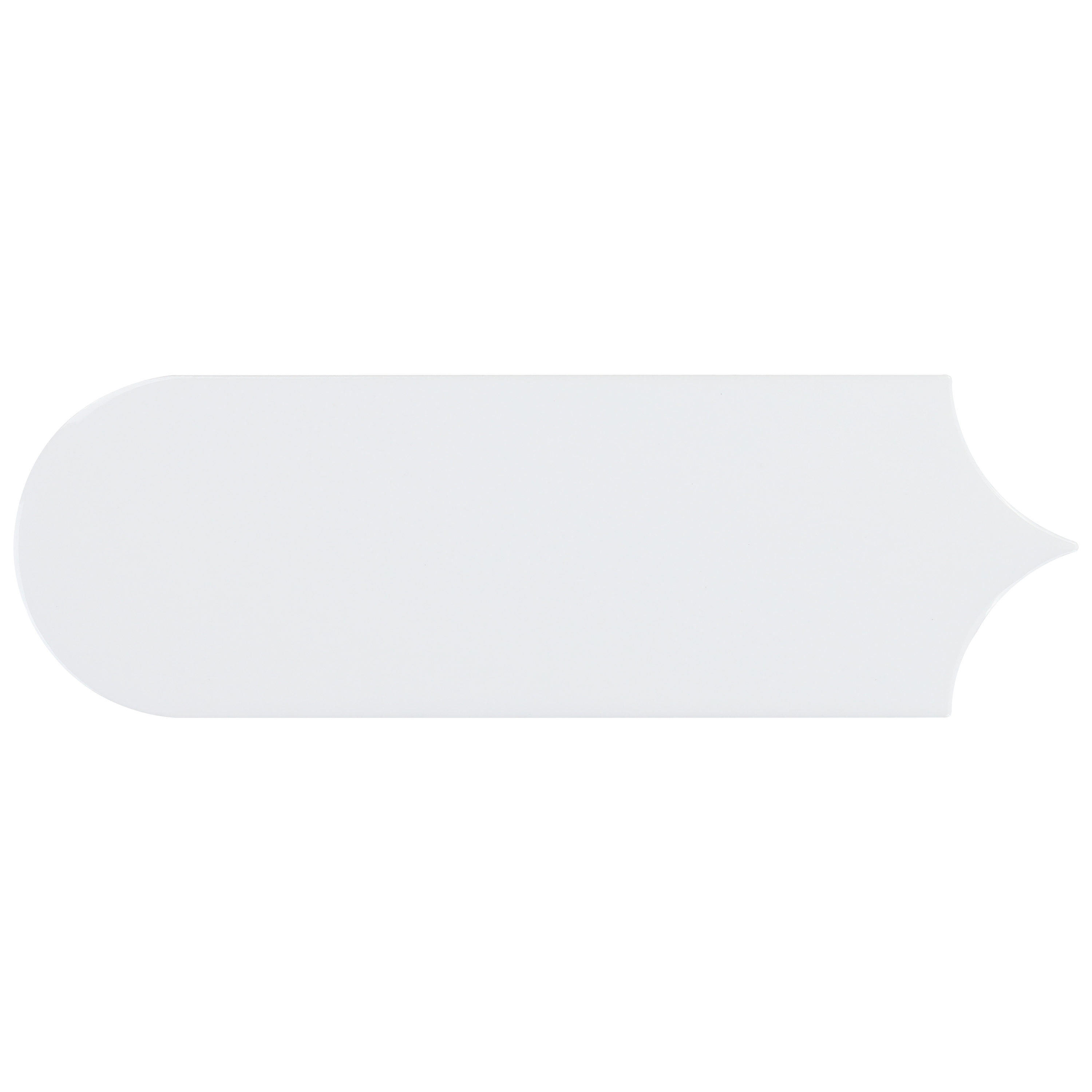 Artmore Tile EXT3RD108085 Sample- Blade White 3-in x 8-in Matte Ceramic Subway Wall Tile