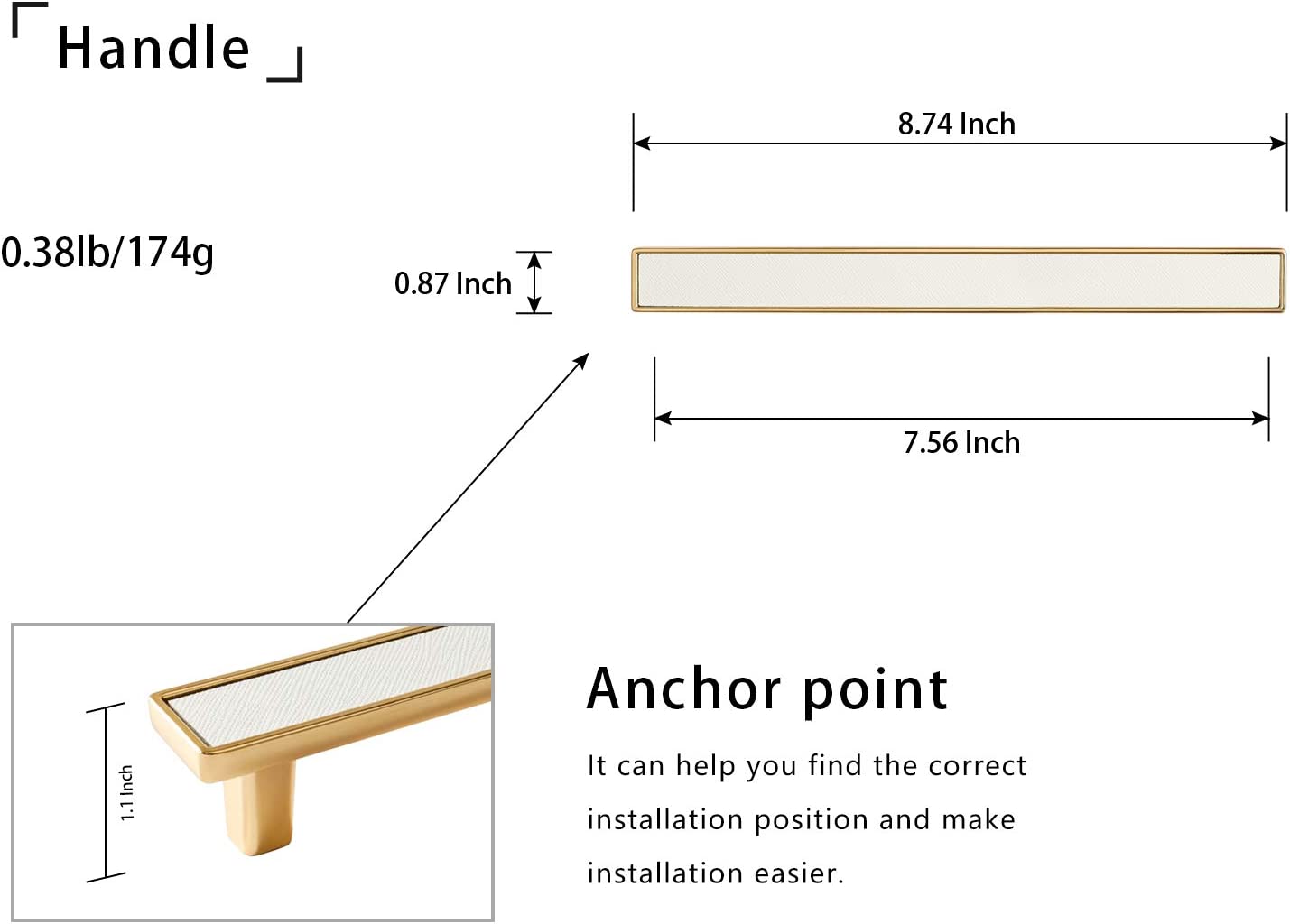 Miaokesen 705W-192-JIN-2 Cabinet-Pulls - View #2