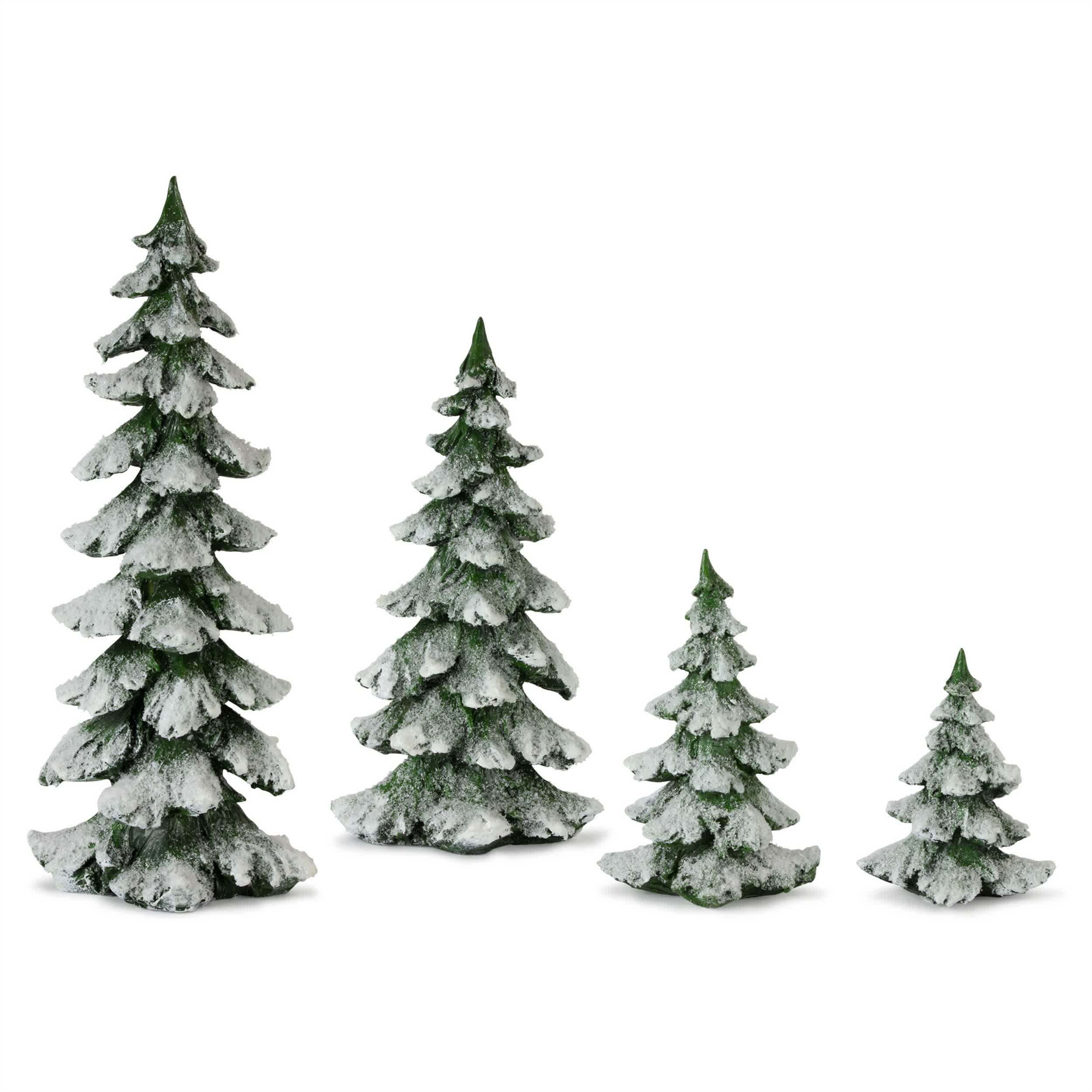 Melrose International 80593DS Tree (Set of 4) 6.5H 9H 13.25H 18H Resin