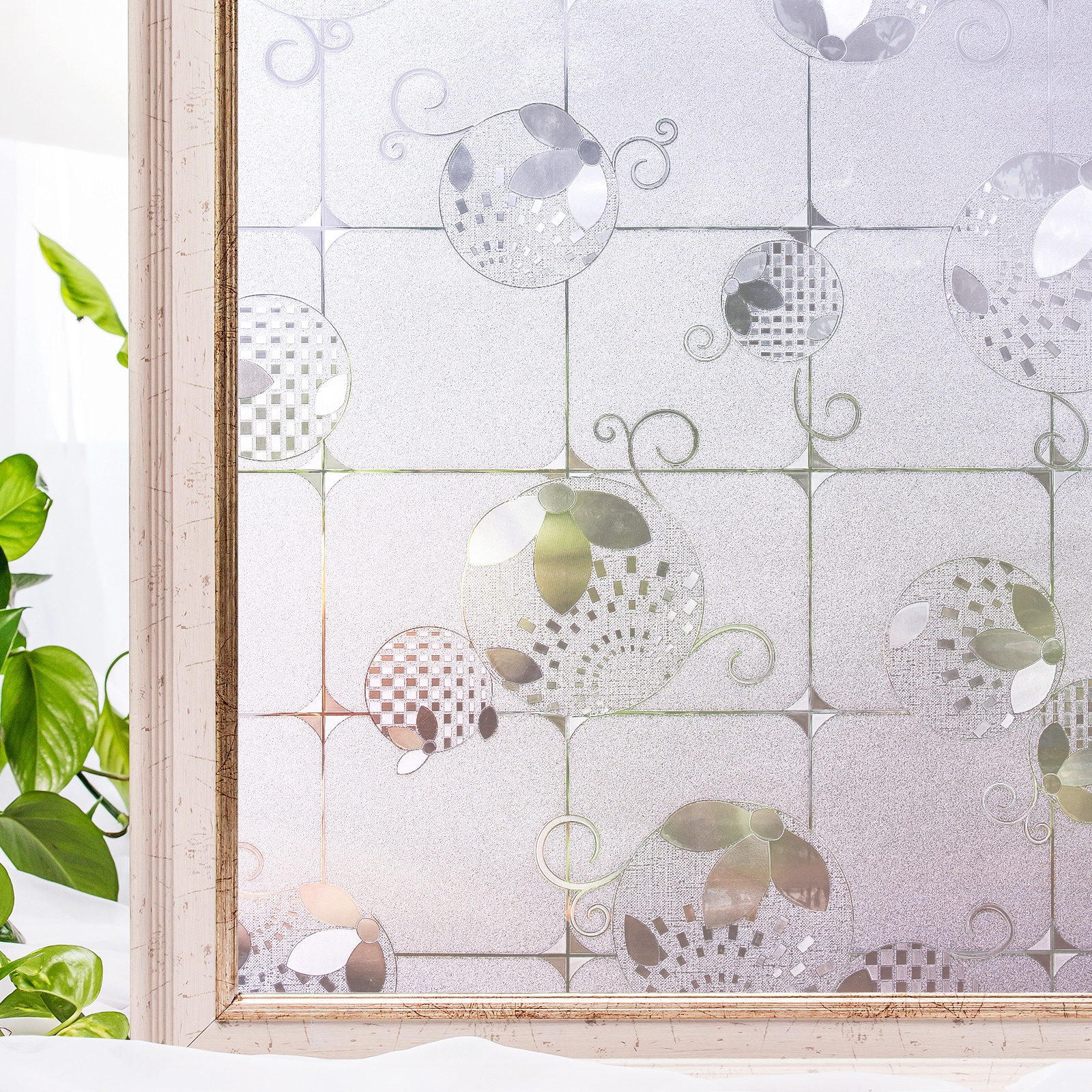 Cotton Colors CT043 35-1/4-in x 78-in Privacy Decorative Window Film