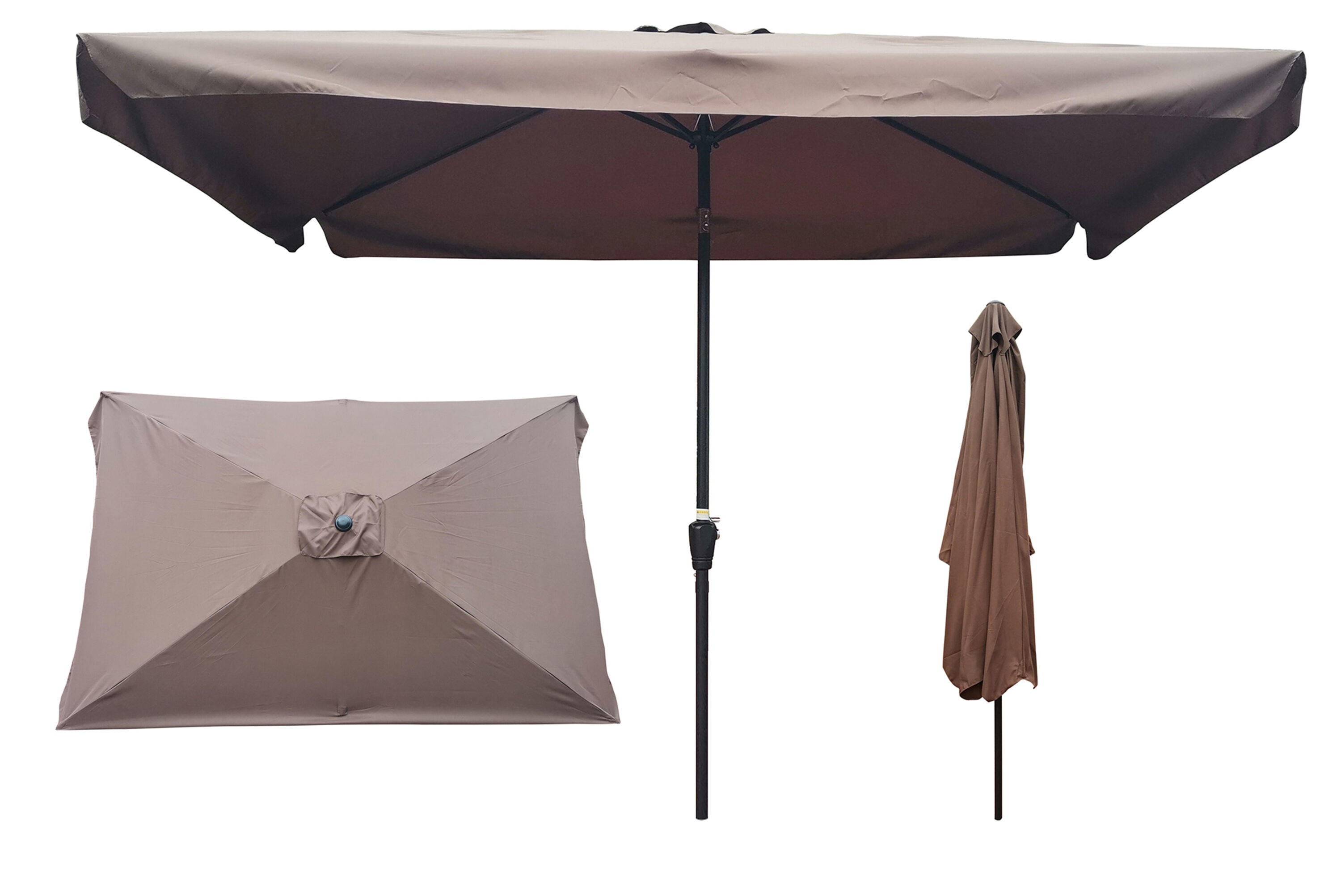 Afoxsos LSSA11OT066 10-Feet Steel Brown Market Patio Umbrella