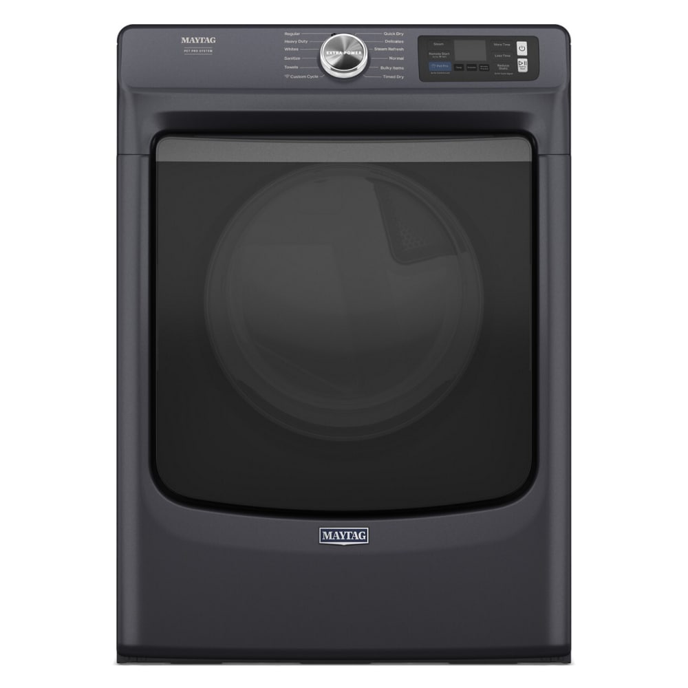 Maytag MGD7020RF Pet Pro 7.4-Cu. Feet Stackable Steam Cycle Portable Vented Gas Dryer ( Midnight Steel ) Energy Star Certified