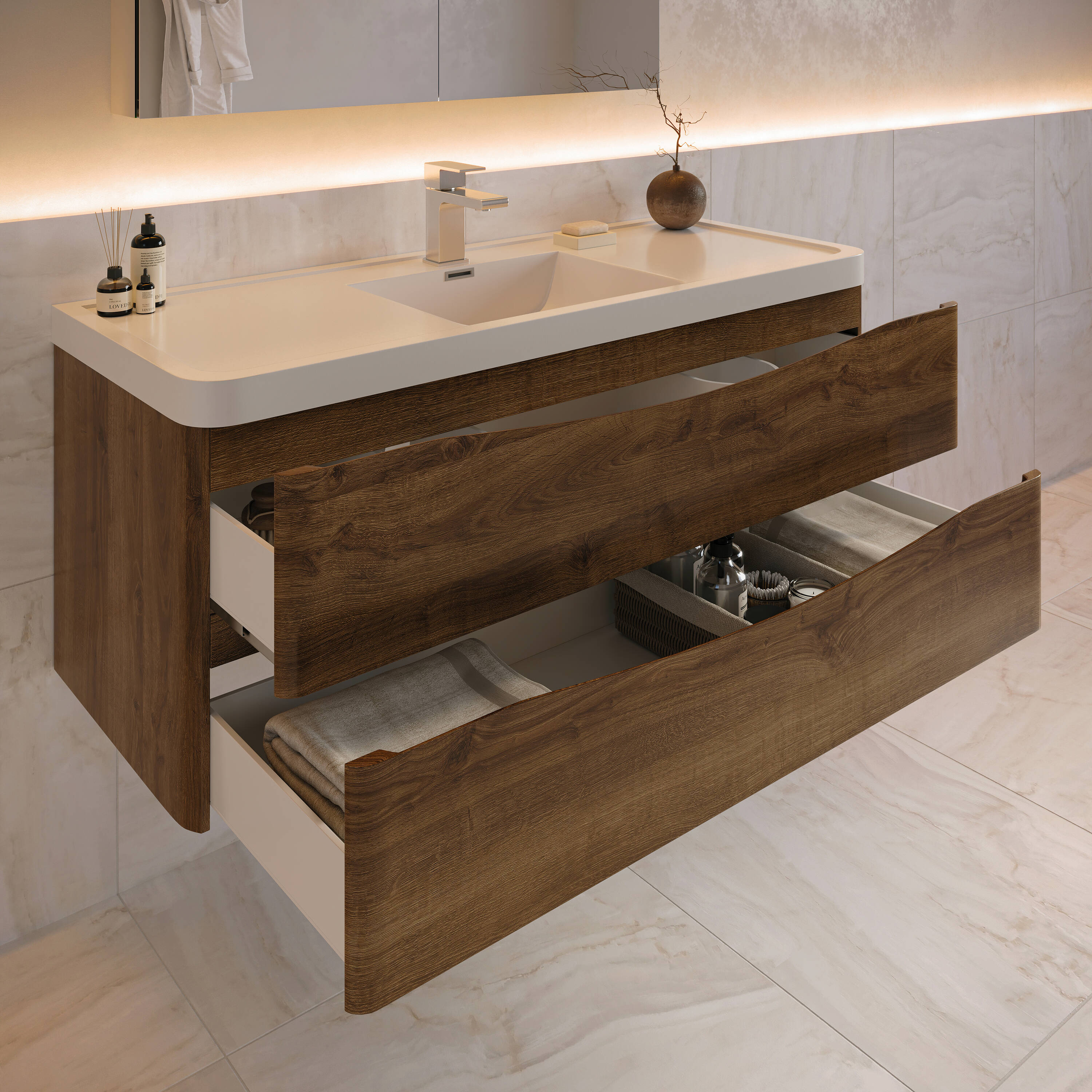 Fresca FVN9048RW Bath-Vanity-Combo - View #3