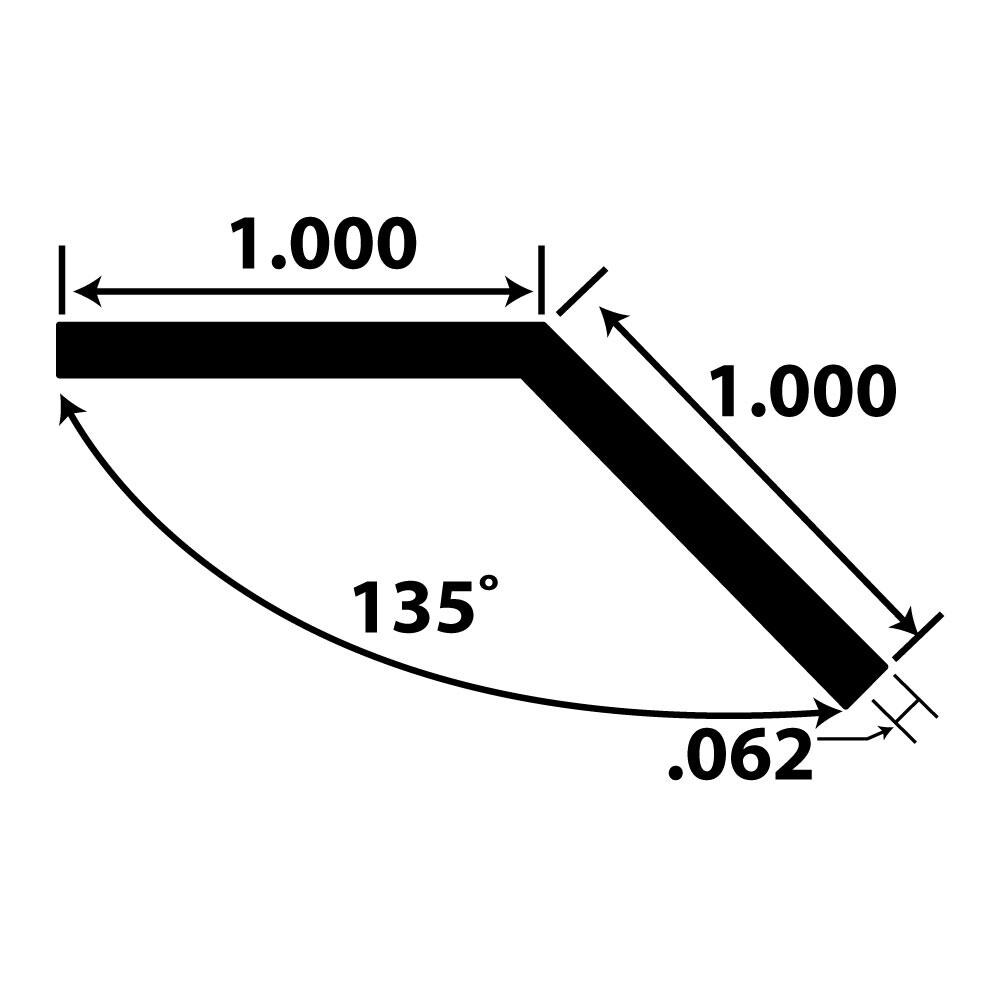 Outwater Outwater Alu469-135-S Satin Finish 1 Inch X 1 Inch X 1/16 Inch ...