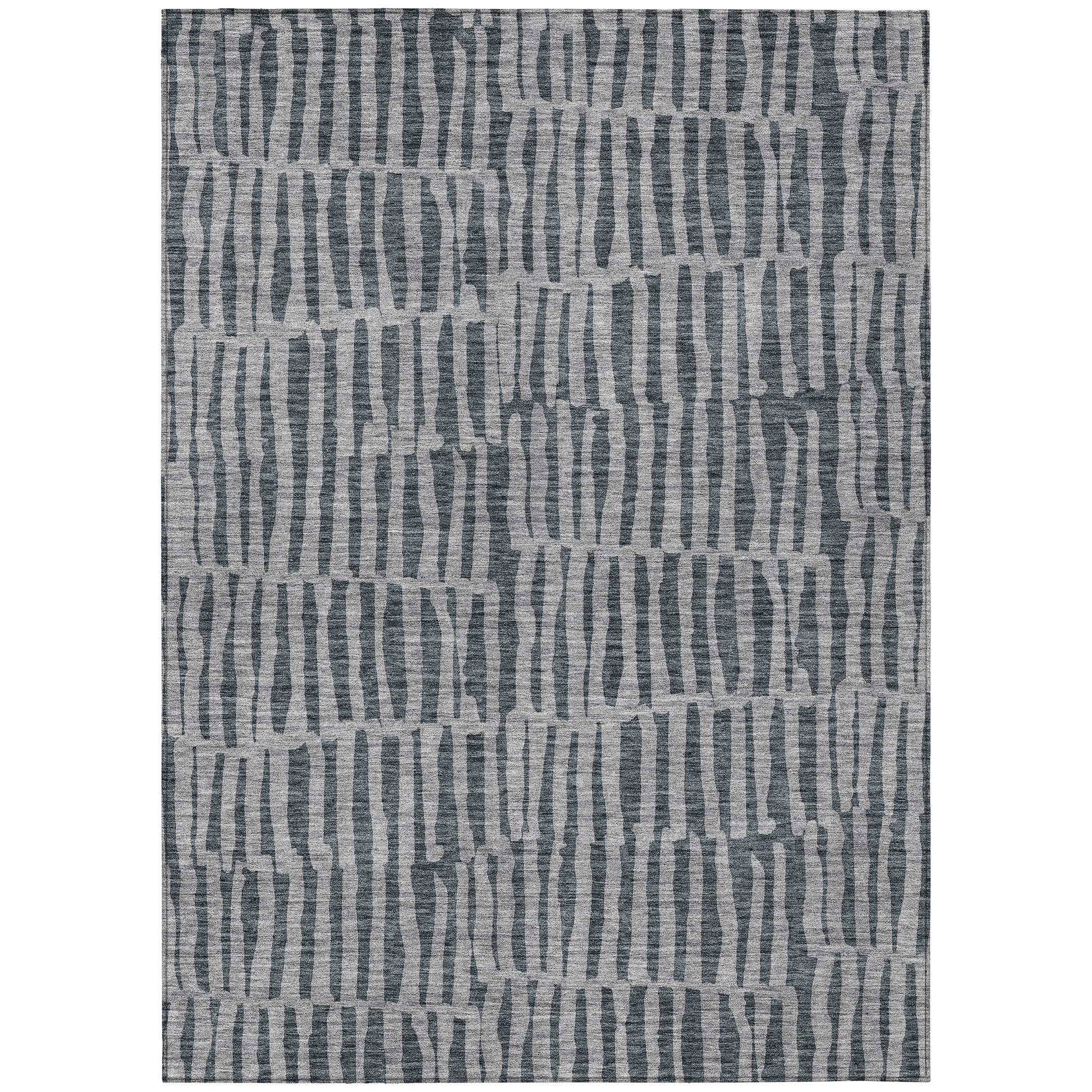 Addison Rugs ACN674CC10X14 Chantille ACN674CC 10 x 14 (ft) Polyester Charcoal Rectangular Indoor/Outdoor Geometric Machine washable Area rug