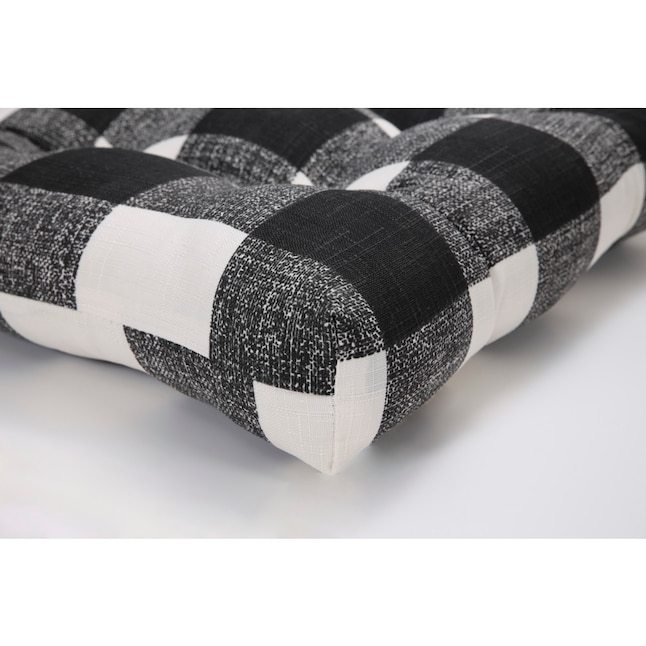 Pillow Perfect Anderson Matte Black Patio Loveseat Cushion In The Furniture Cushions Department At Com - Black And White Check Patio Chairs Pillow Perfect Anderson Matte Black Patio Loveseat Cushion In The Furniture Cushions Department At Com - Black And White Check Patio Chairs