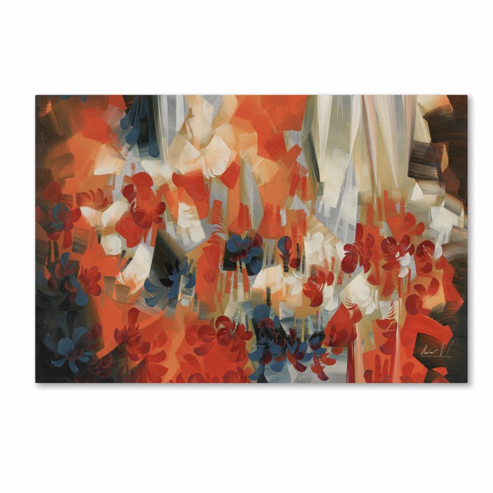 Trademark Fine Art MA0702-C1624GG Framed 16-in H x 24-in W Abstract Print on Canvas
