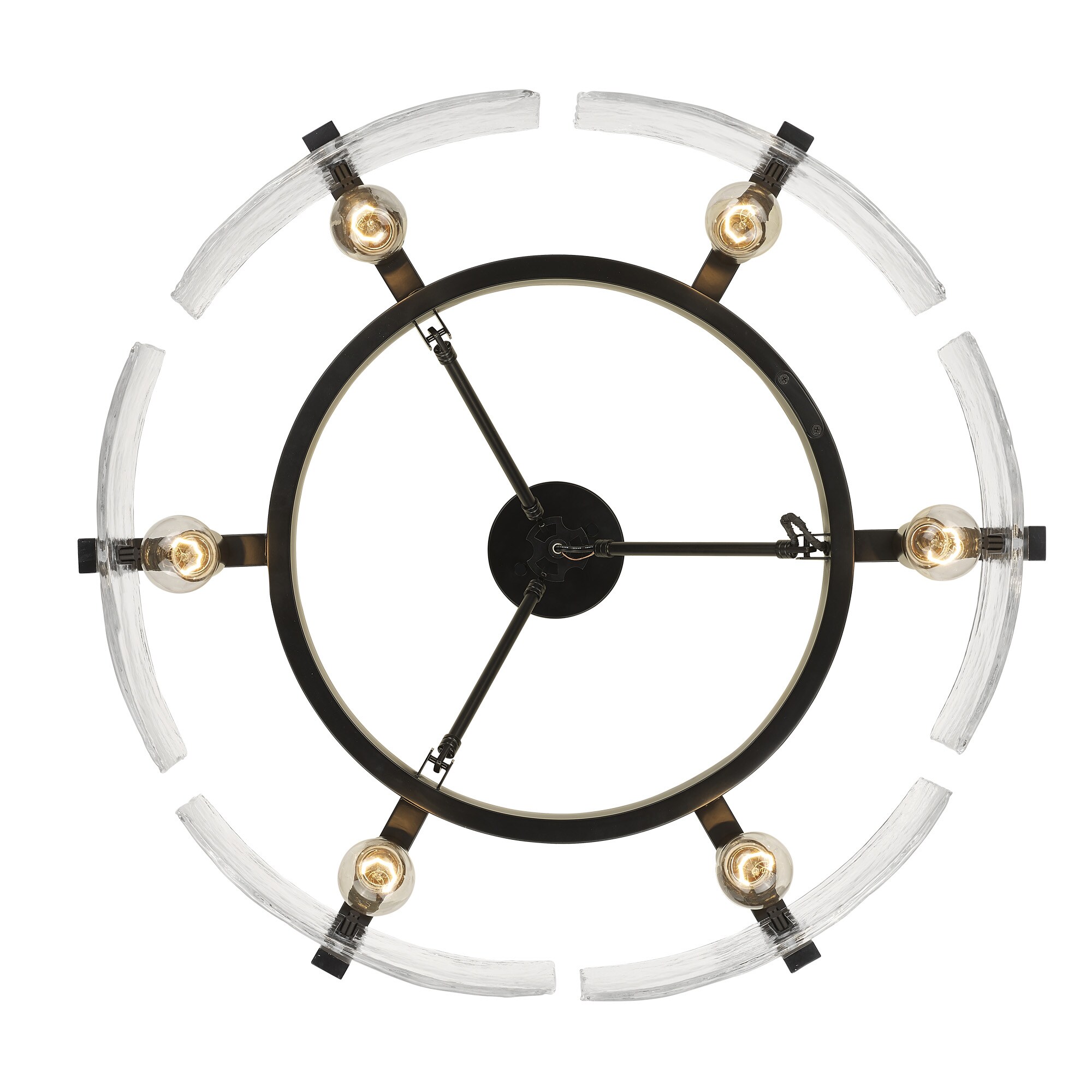 Golden Lighting 3164-6SF BLK-HWG flushmounts - View #5