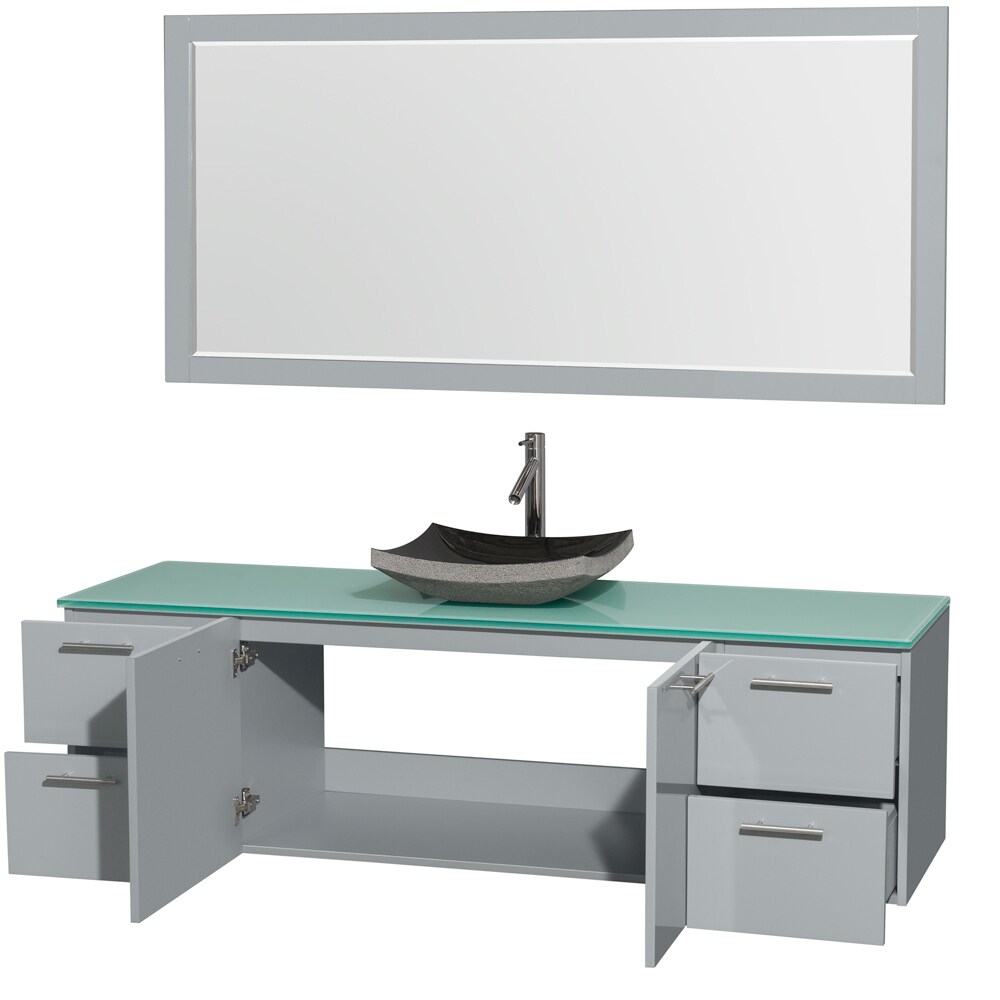 Wyndham Collection WCR410072SDGGGGS1M70 Bath-Vanity-Combo - View #2