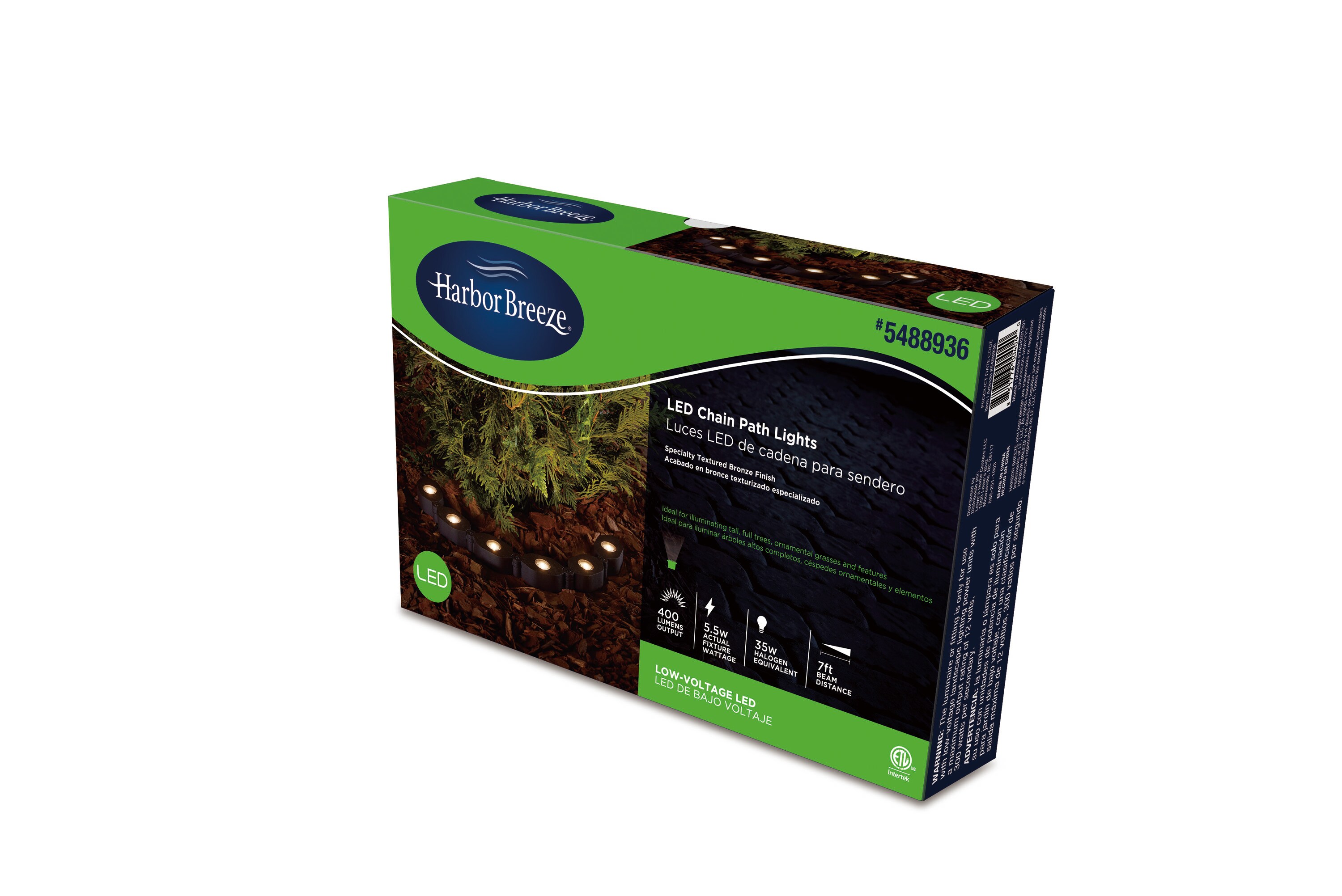 Harbor Breeze 400-Lumen 5-Watt Specilaty Textured Bronze Low