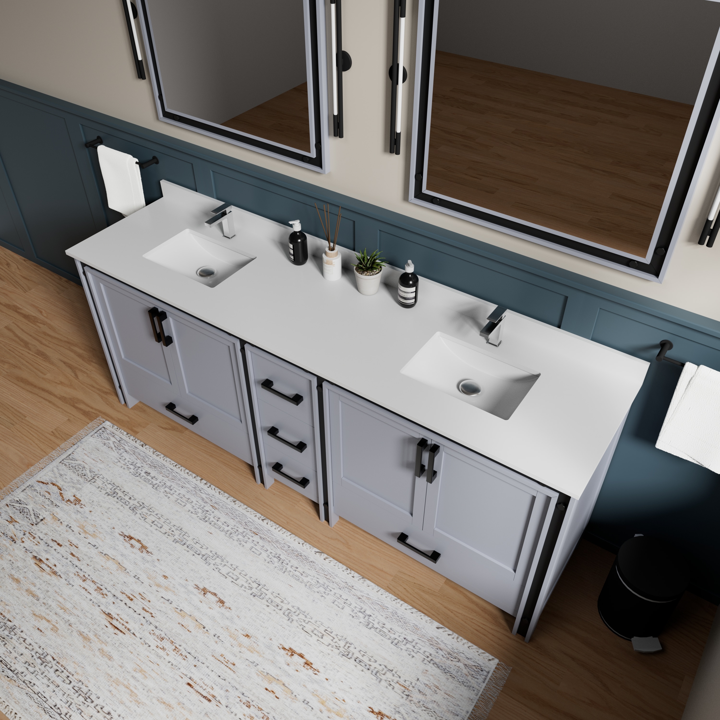 Lexora LVZV84DB200 Bath-Vanity-Combo - View #3