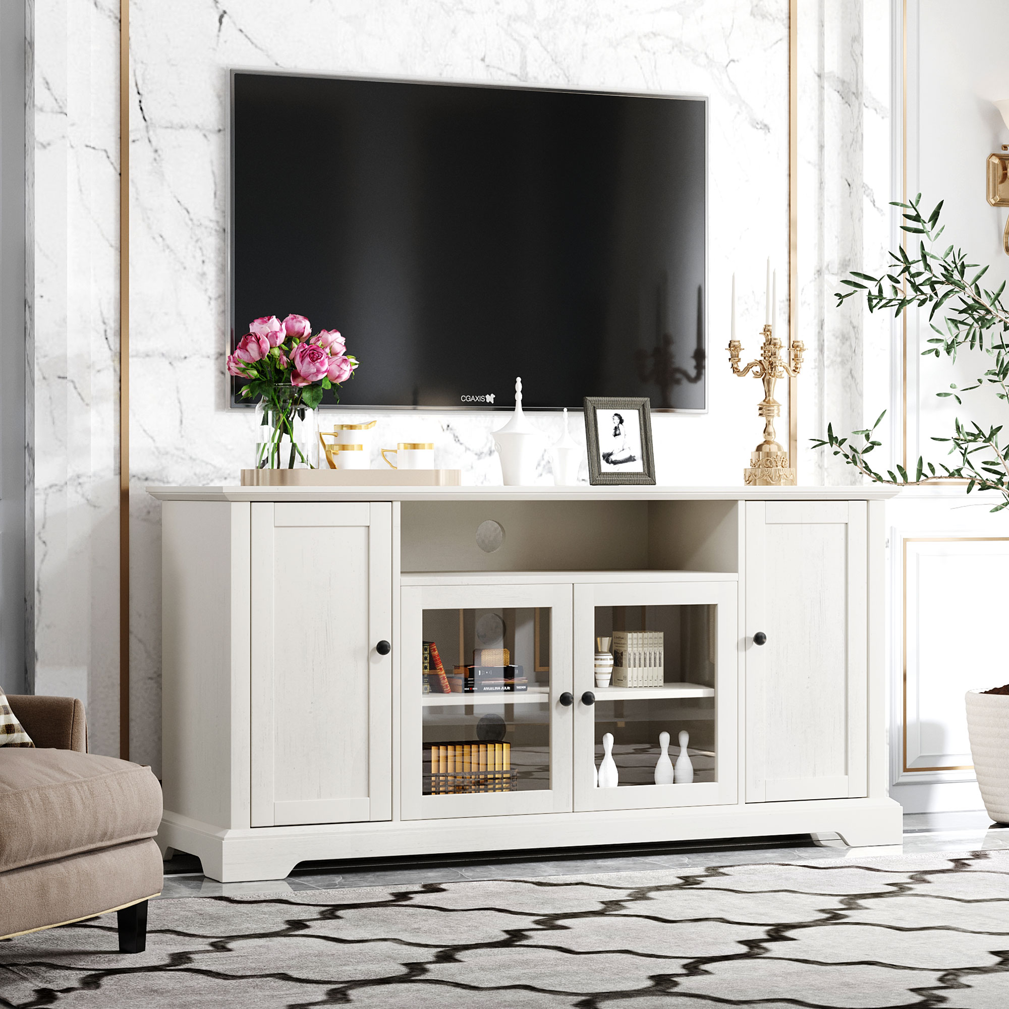 Sumyeg WF-HW66081WH-LA Tv-Stands - View #3