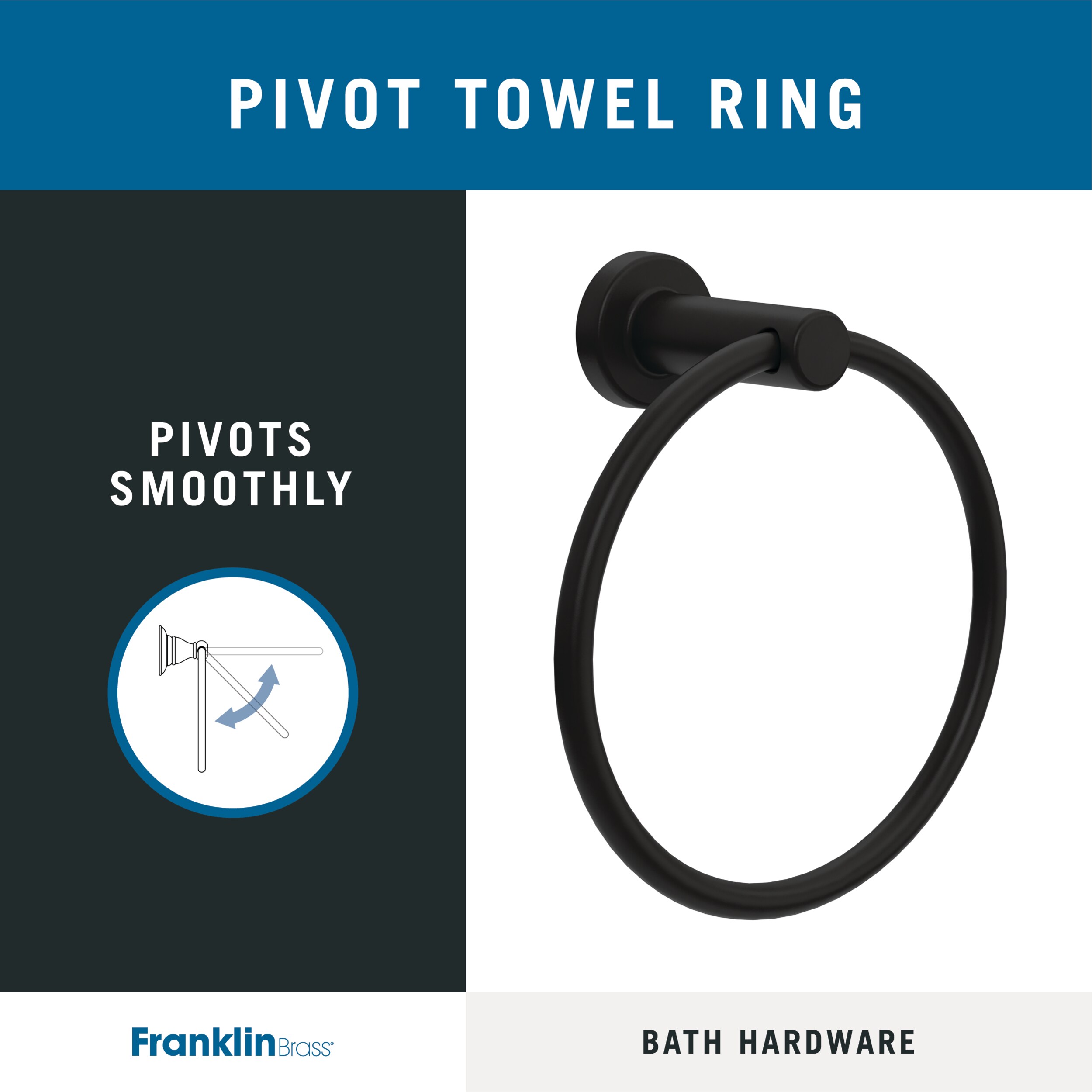 Wake Matte Black 5-Piece Metal Bathroom Hardware Set