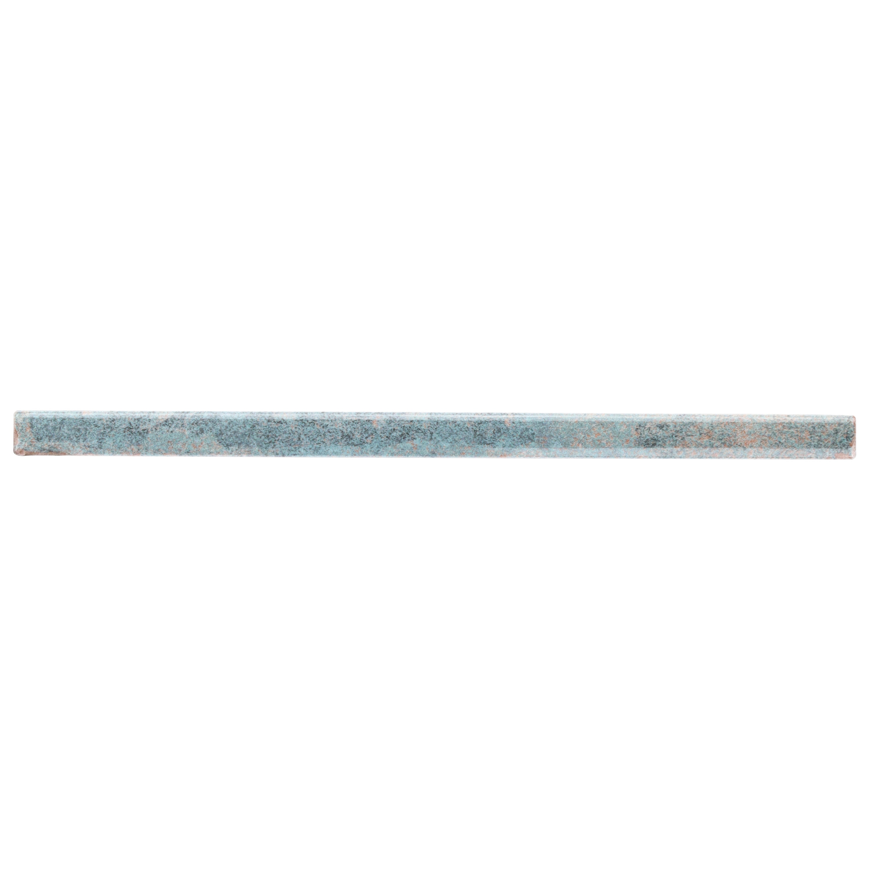 Artmore Tile EXT3RD107697 Vandalay Green Polished Ceramic Quarter round Tile ( 0.04-sq ft / Piece )
