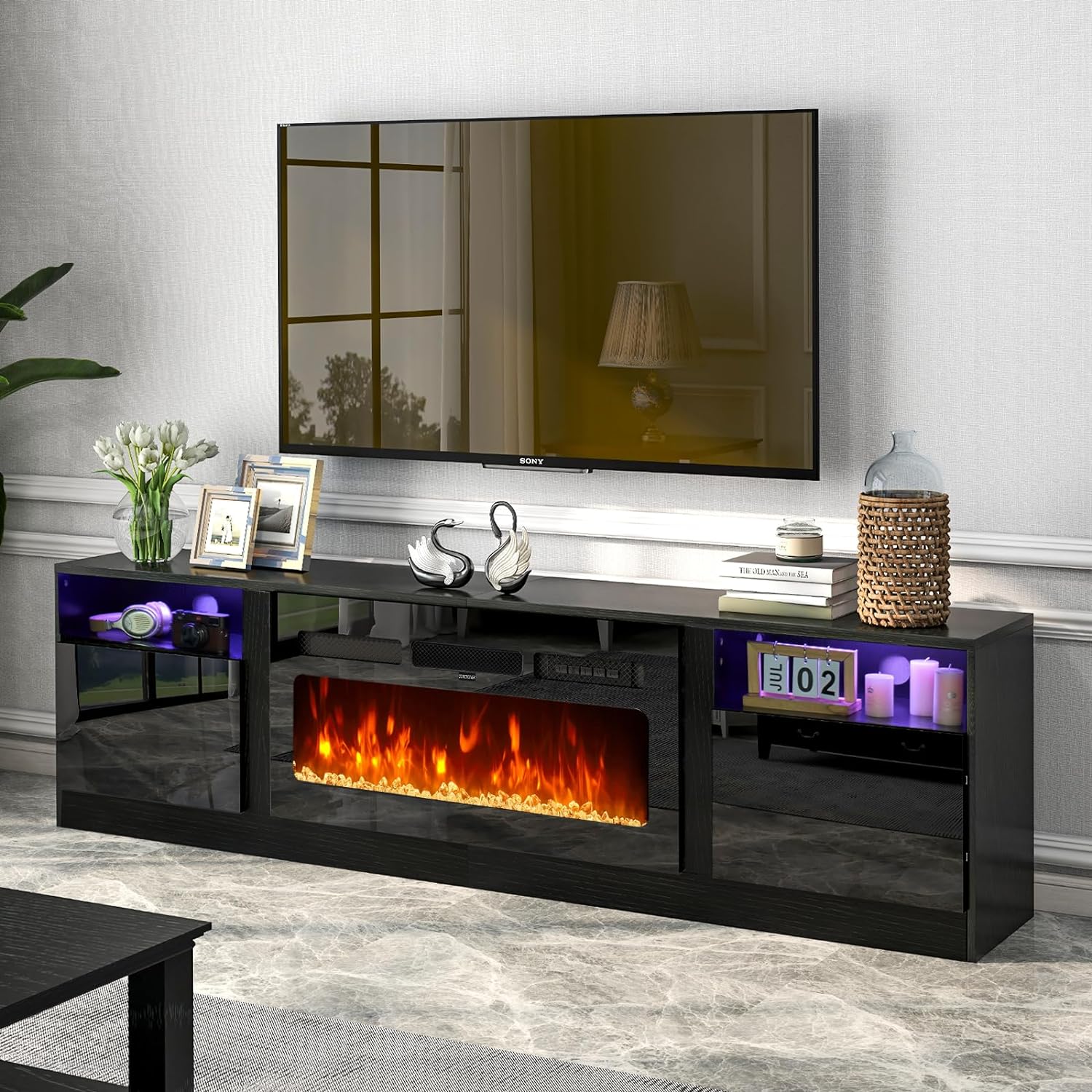AOXUN H20023 Electric-Fireplaces - View #2