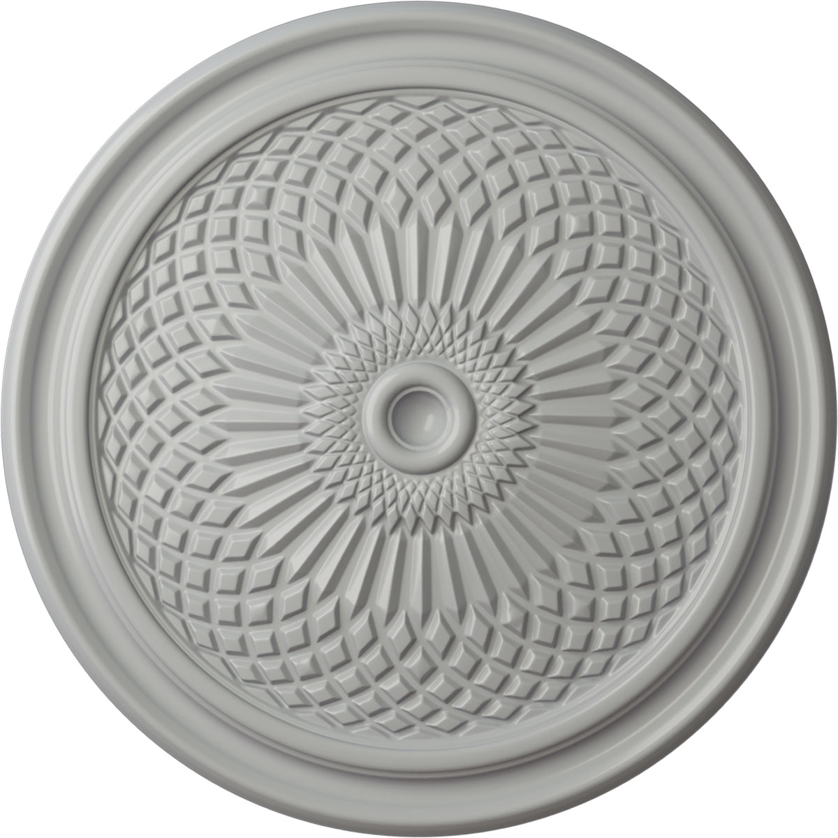 Ekena Millwork CM22TNFRF Trinity 22-in W x 22-in L Painted Frost Polyurethane Whole Ceiling Medallion