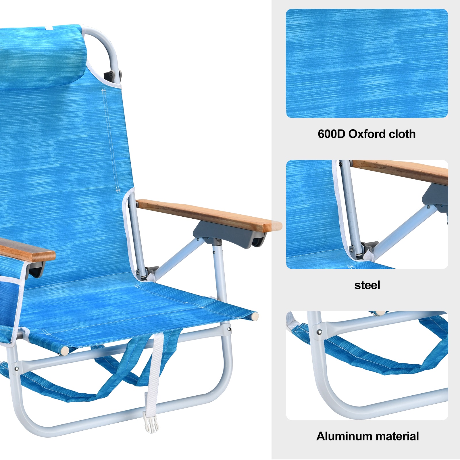Kahomvis BEACH-QP109-226 Beach-Camping-Chairs - View #7