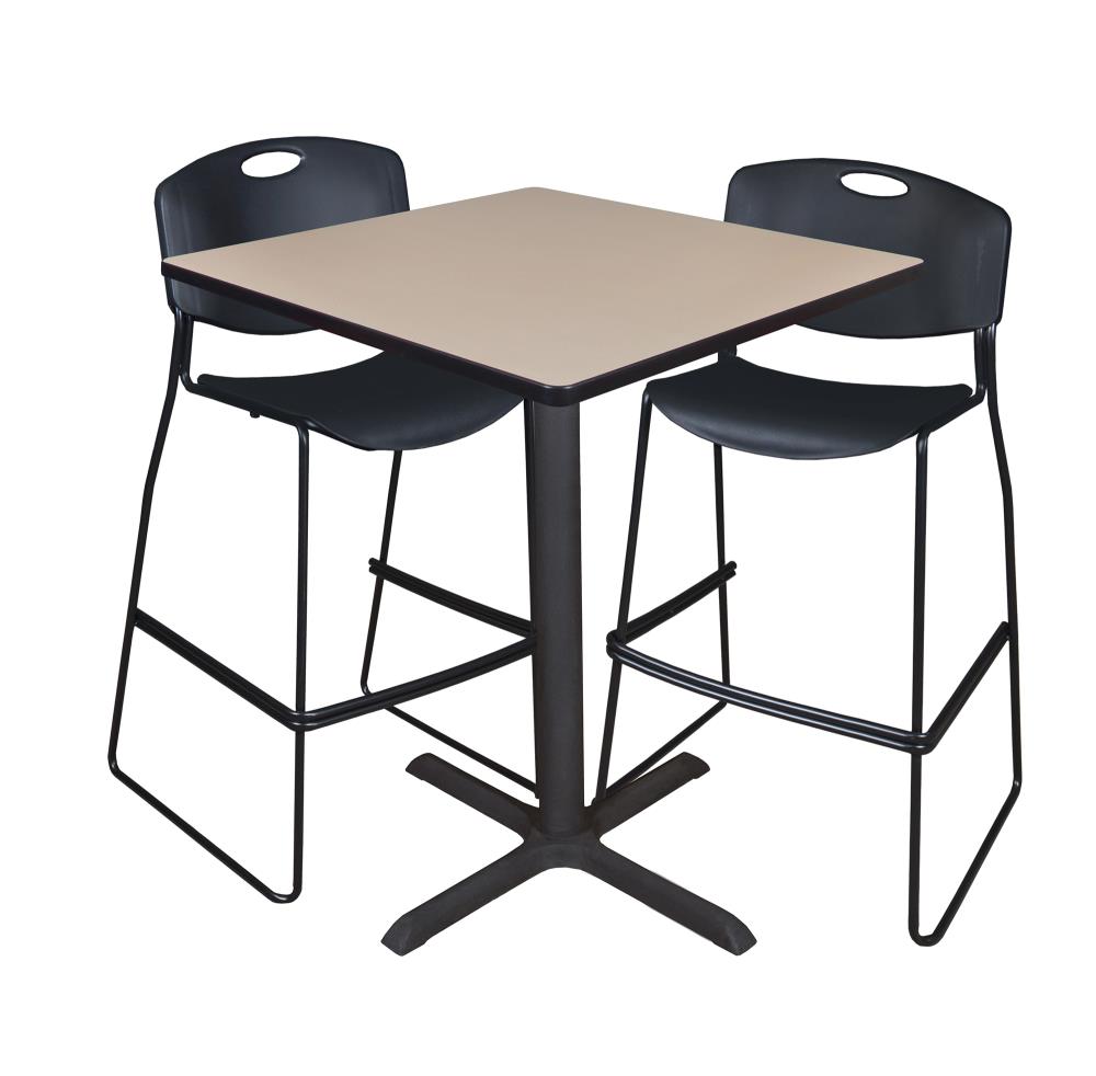 Regency TCB3636BE4495BK Breakroom Off-white 4-Person Training Table (36-in W x 42-in H)