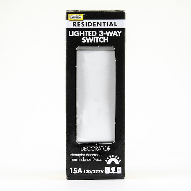 Hubbell X-Clamp 15-amp 3-way White Rocker Illuminated Residential/Commercial Light Switch Hubbell X-Clamp 15-amp 3-way White Rocker Illuminated Residential/Commercial Light Switch