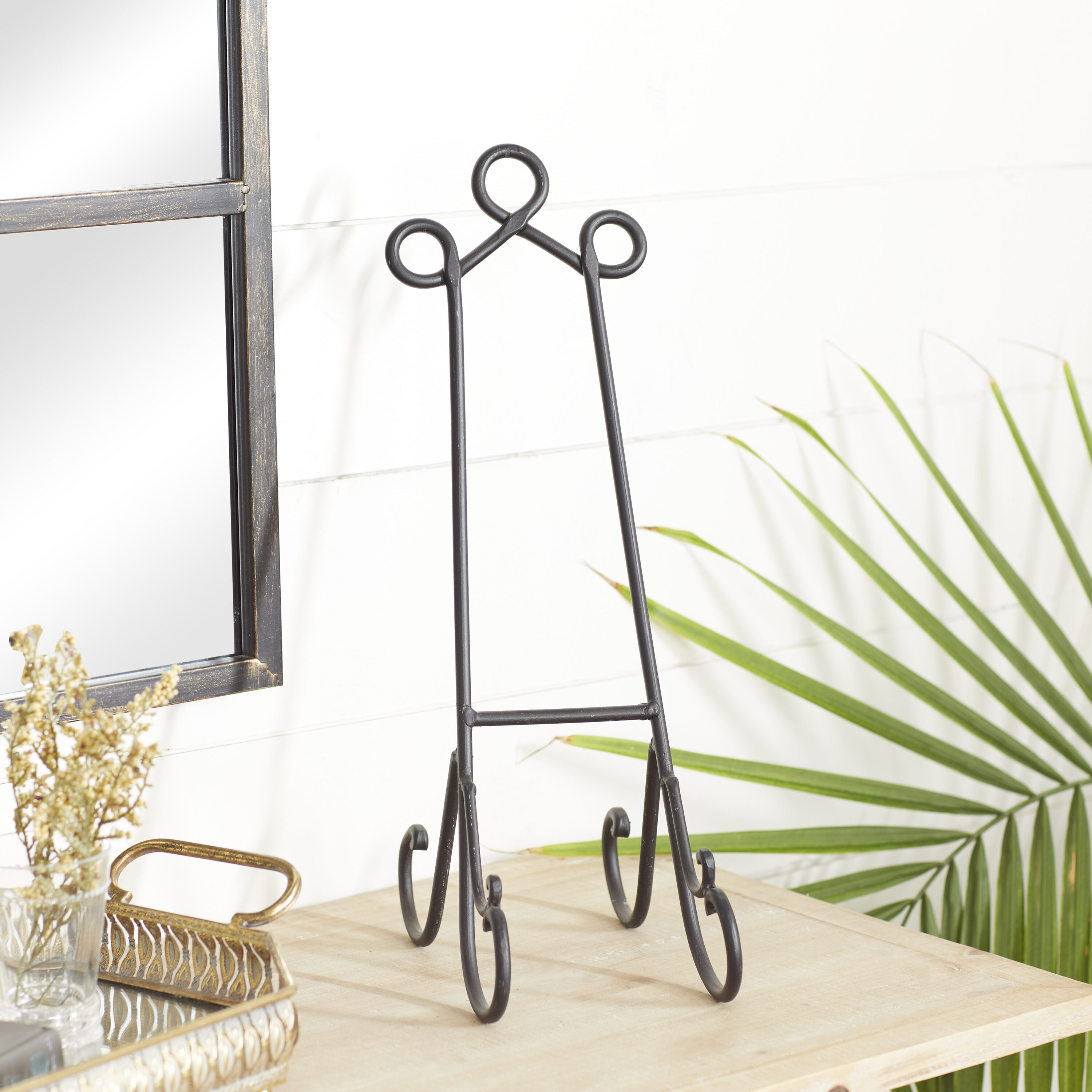 Grayson Lane 26588 Black Iron Rustic Decorative easel