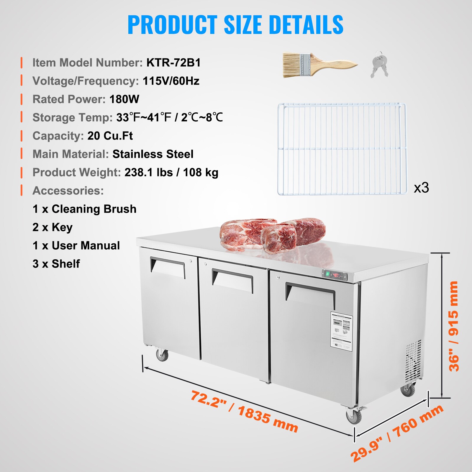 SVOPES SCFLWSLZGZT204528V1 Refrig-Prep-Tables - View #7