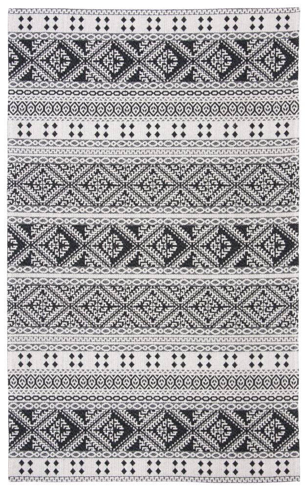 Safavieh AGT445Z-9 Augustine Alon 9 x 12 (ft) Loomed Synthetic Black/Cream Rectangular Indoor Abstract Lodge Area rug