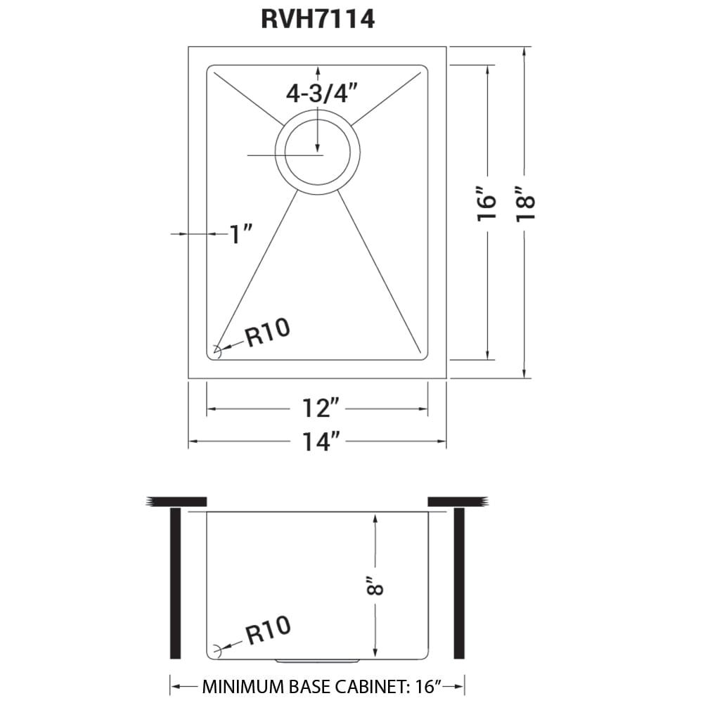 Ruvati RVH7114 Bar-Prep-Sinks - View #10